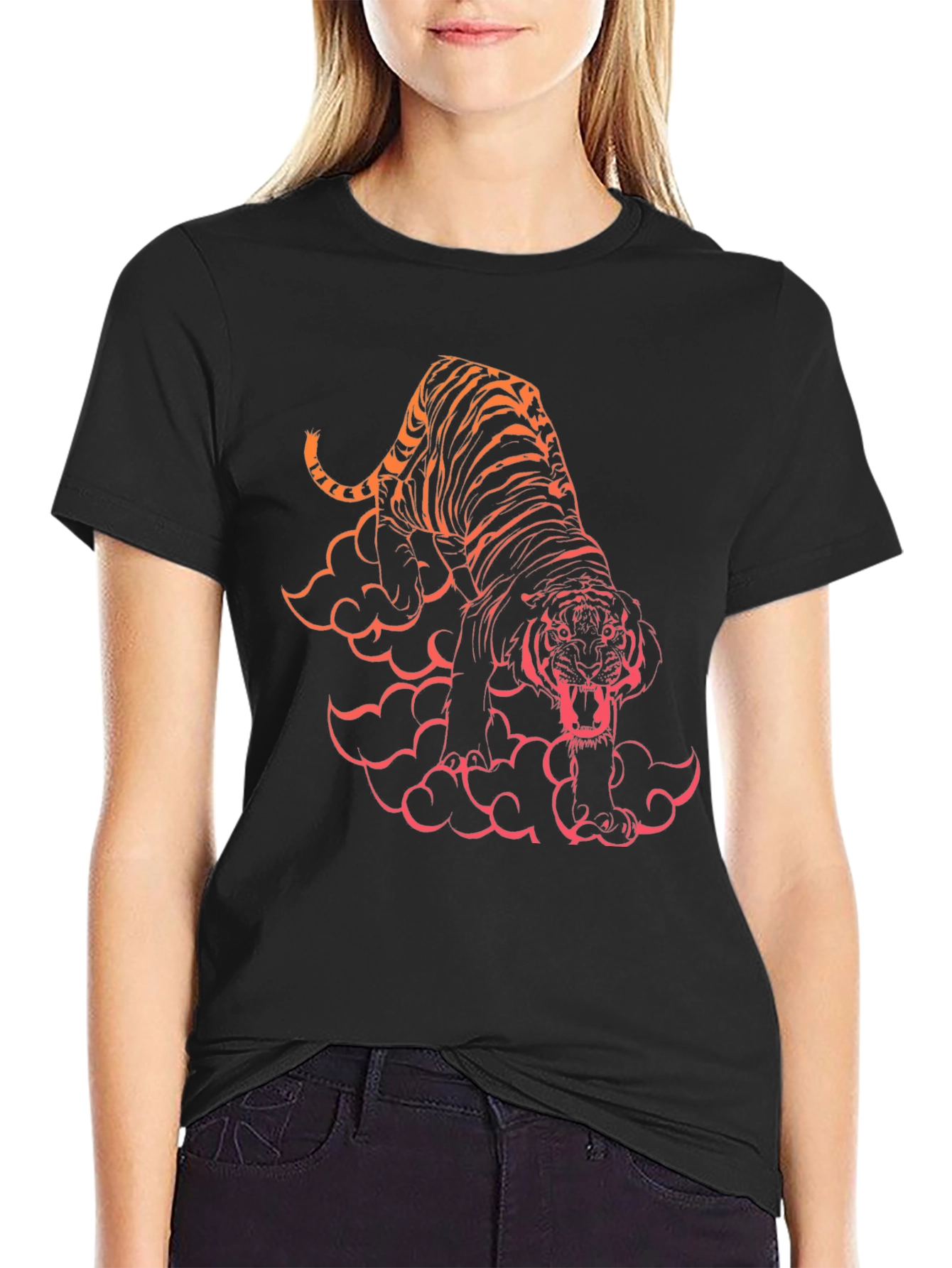 Tiger Graphic Black T-Shirt