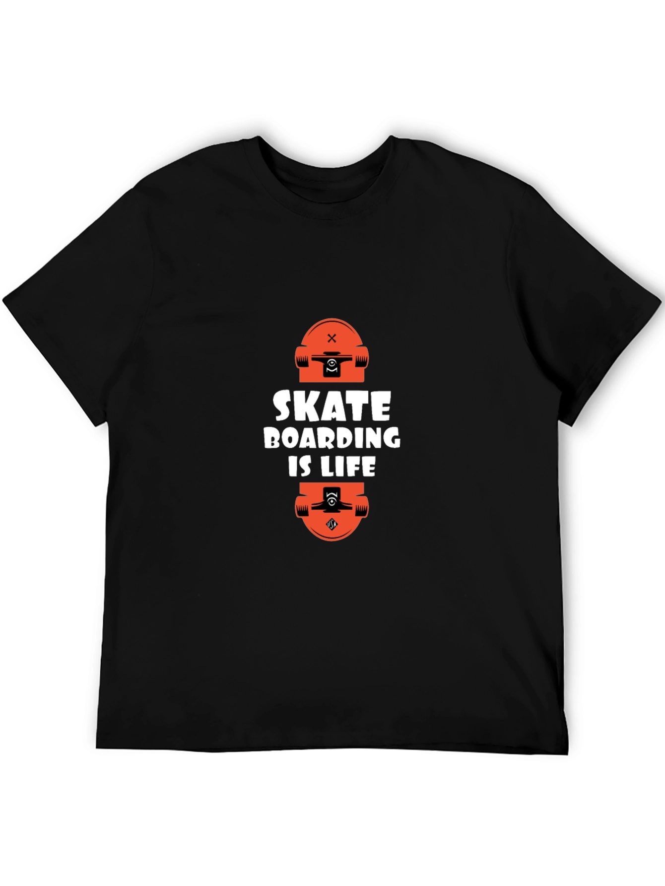 Skateboarding is Life Graphic Tee - Black