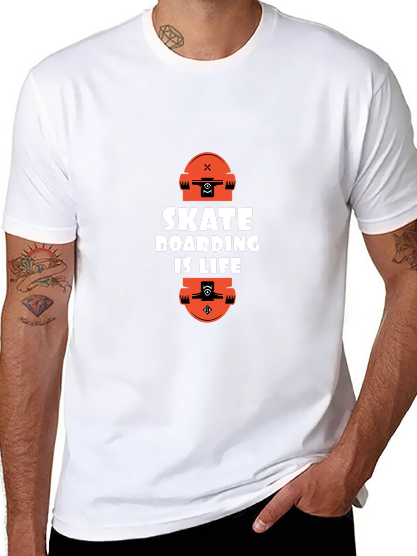 Skateboarding is Life Graphic Tee - Black