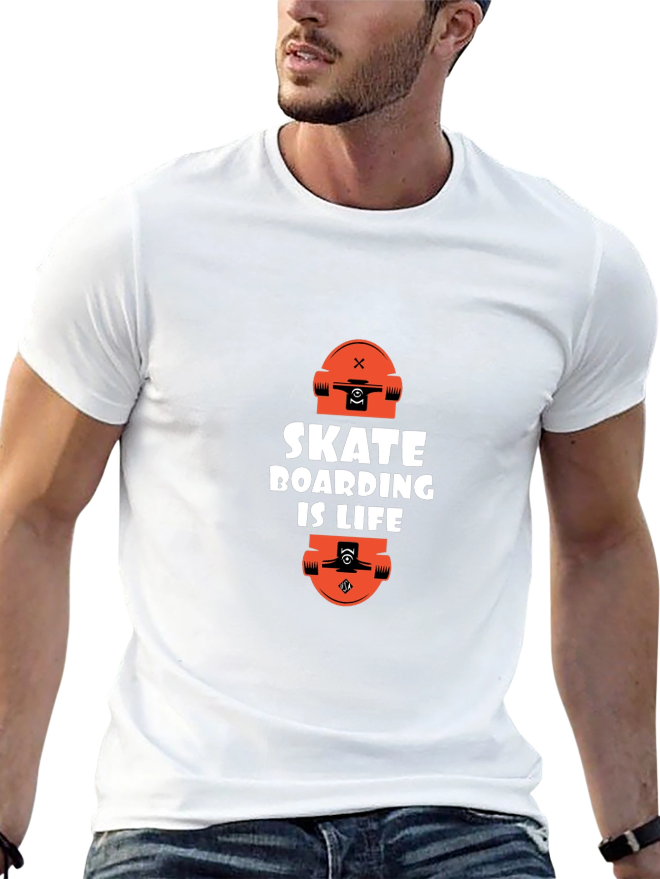 Skateboarding is Life Graphic Tee - Black