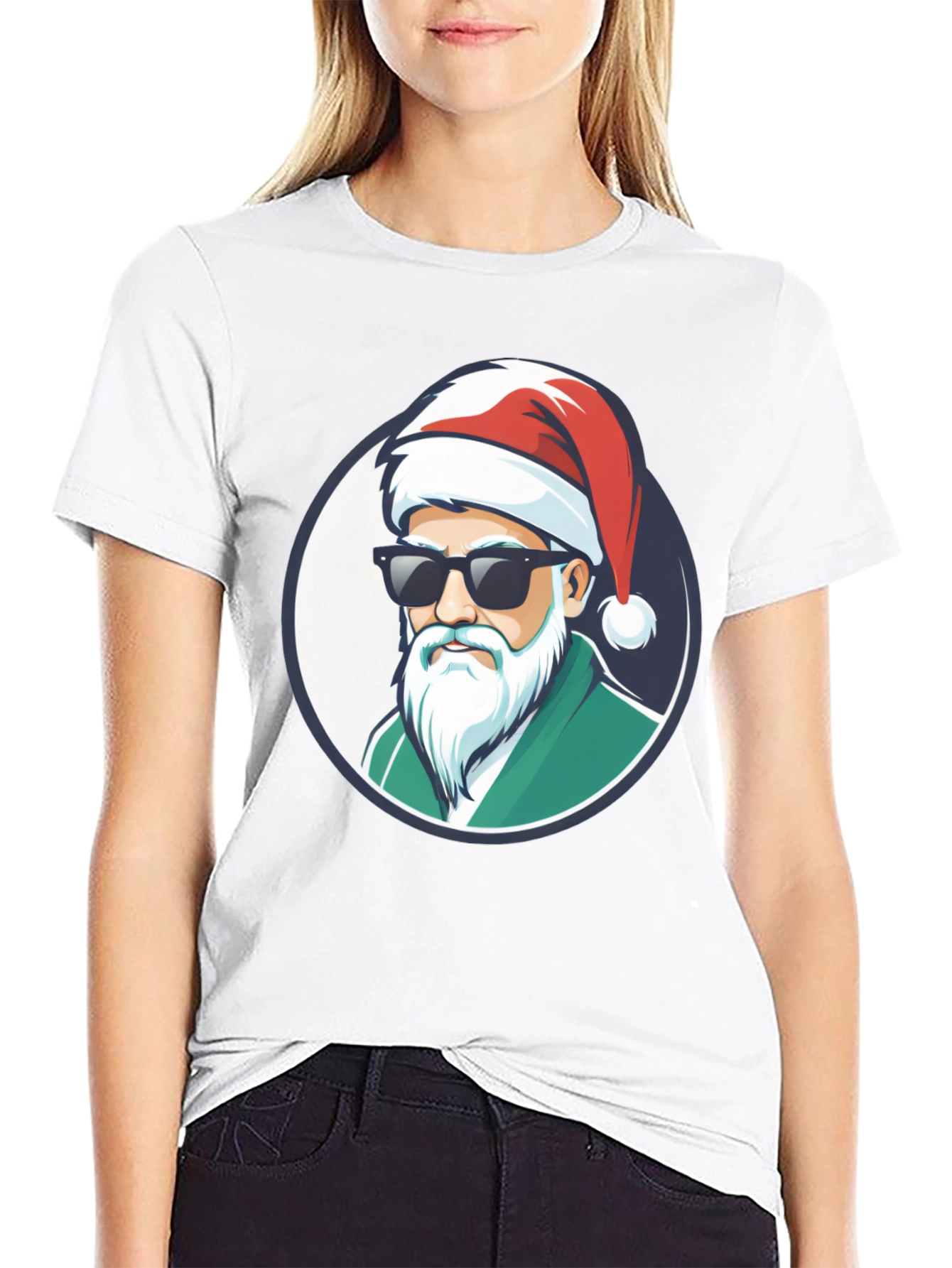Cool Santa Graphic Tee - Holiday Style