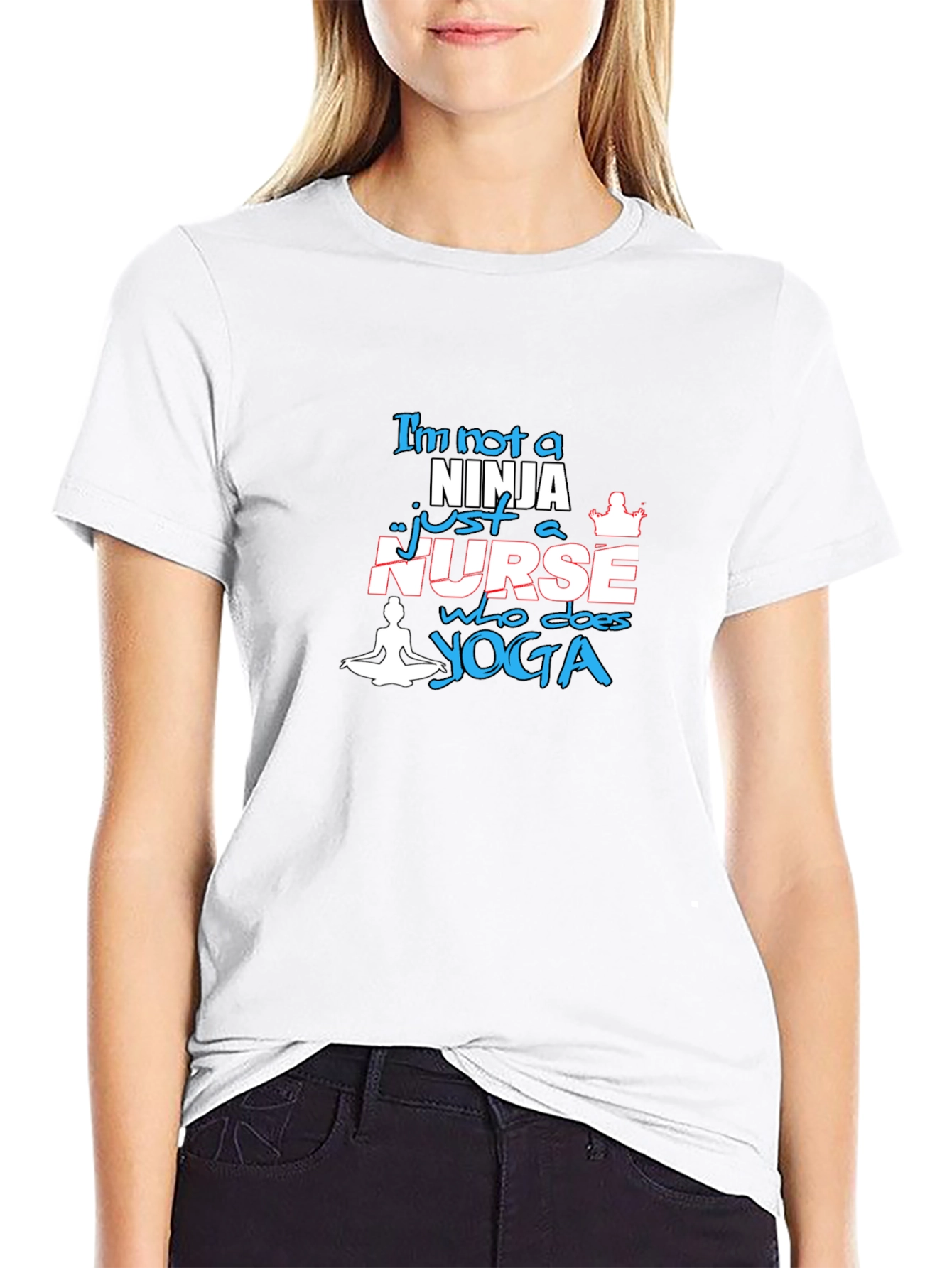 Yoga Nurse T-Shirt - Black Comfortable Fit