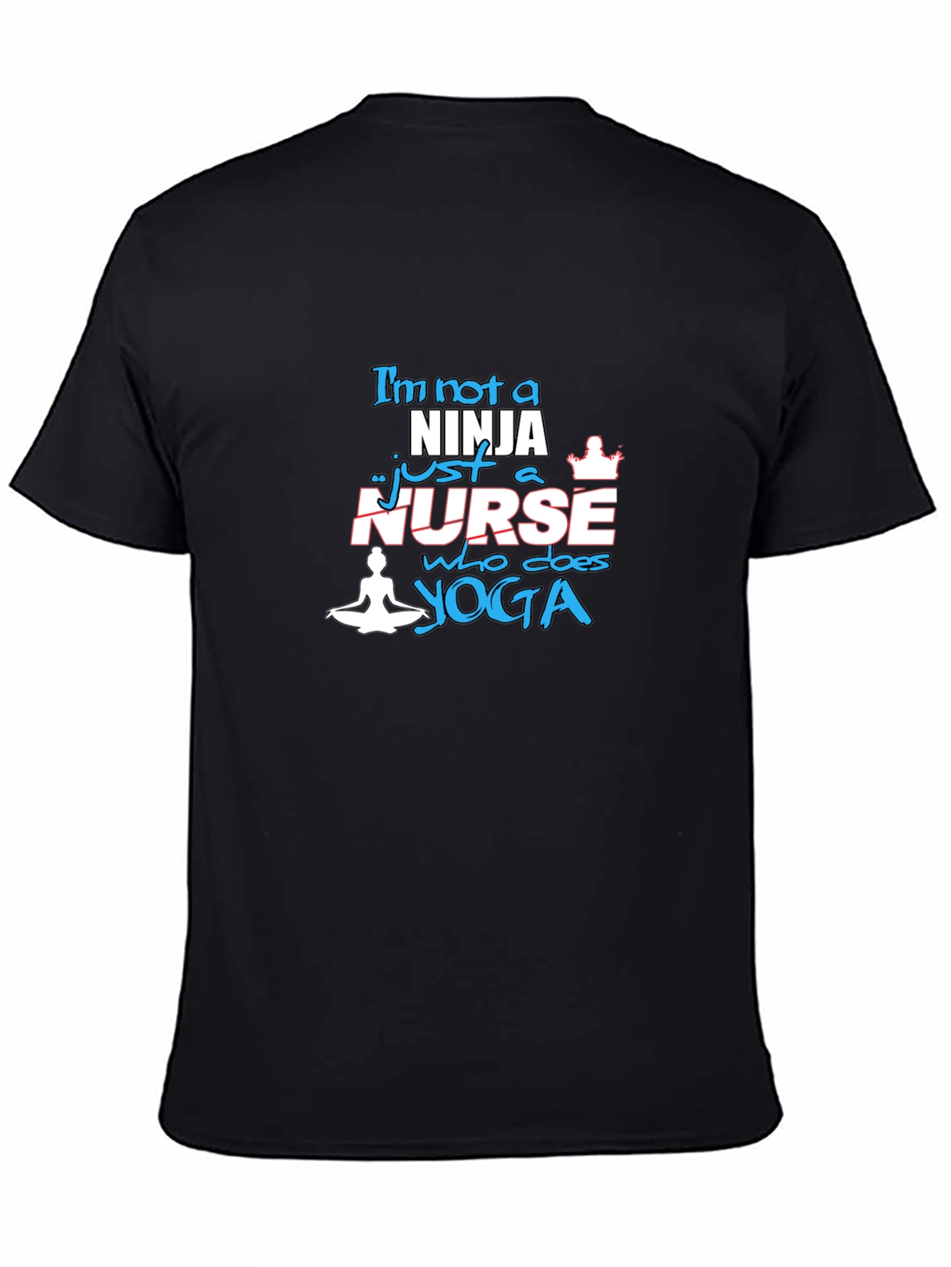 Yoga Nurse T-Shirt - Black Comfortable Fit