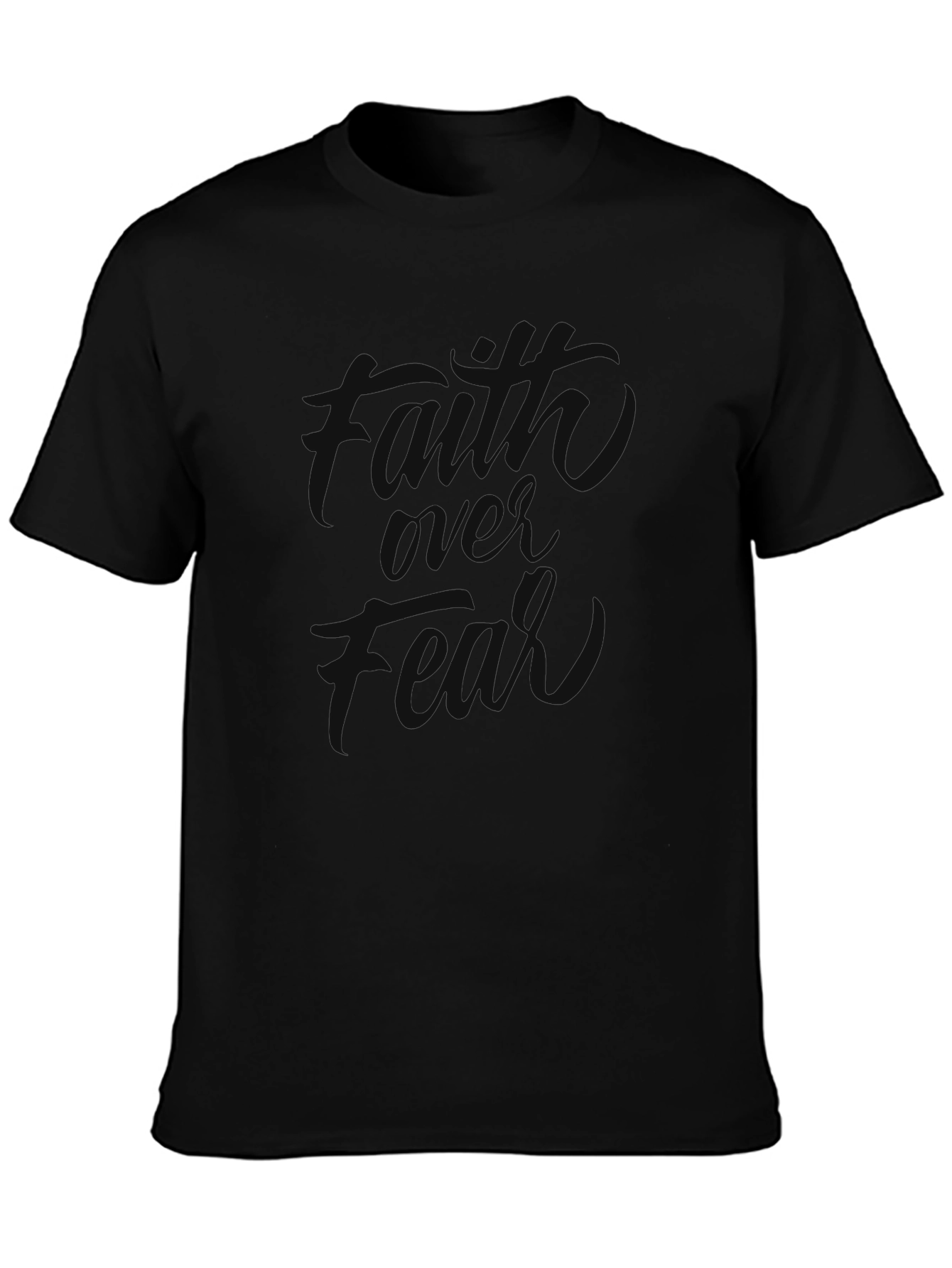 Faith Over Fear Graphic Black Tee
