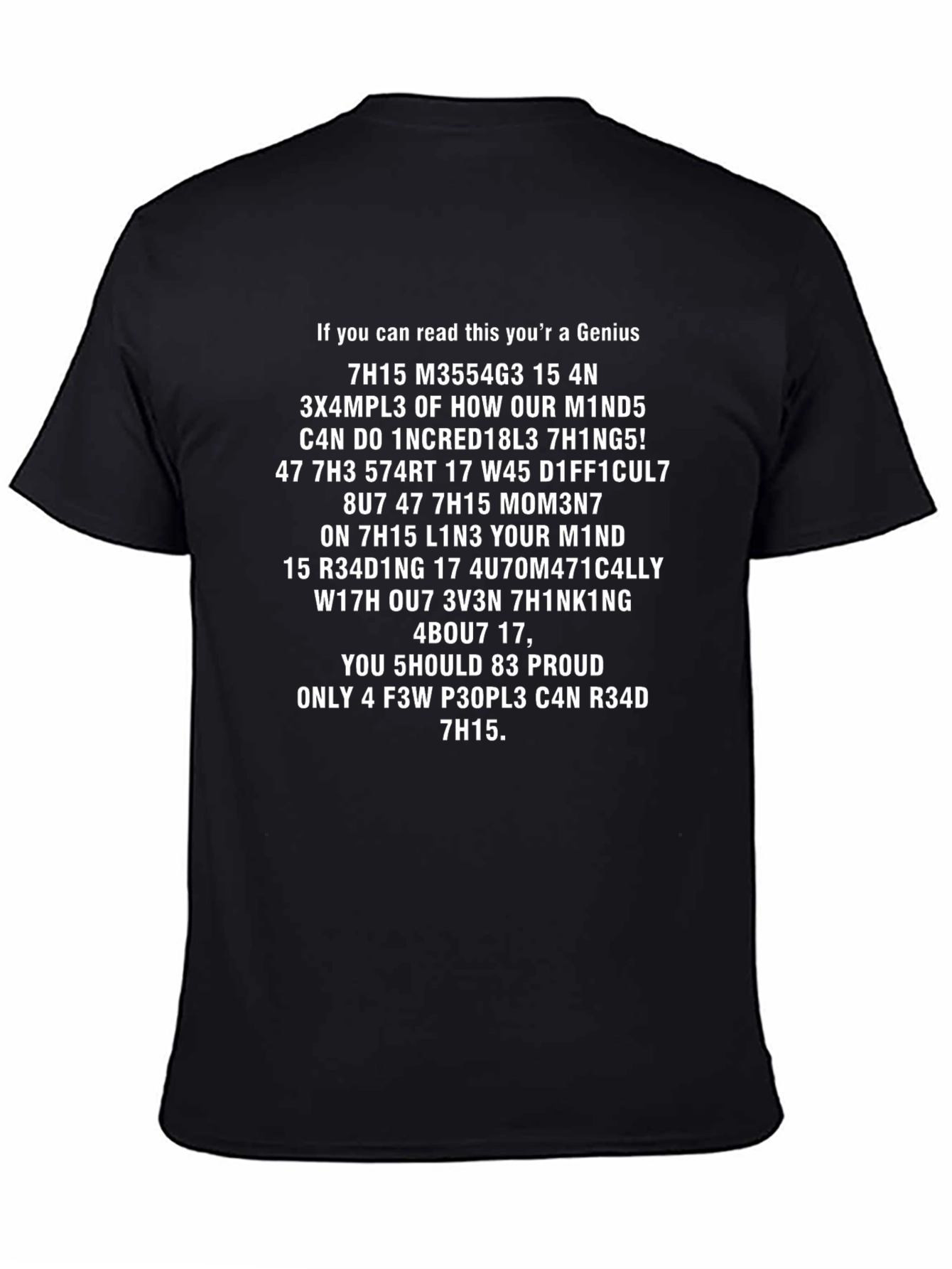 Genius Brain Teaser T-Shirt - Funny Optical Illusion Tee