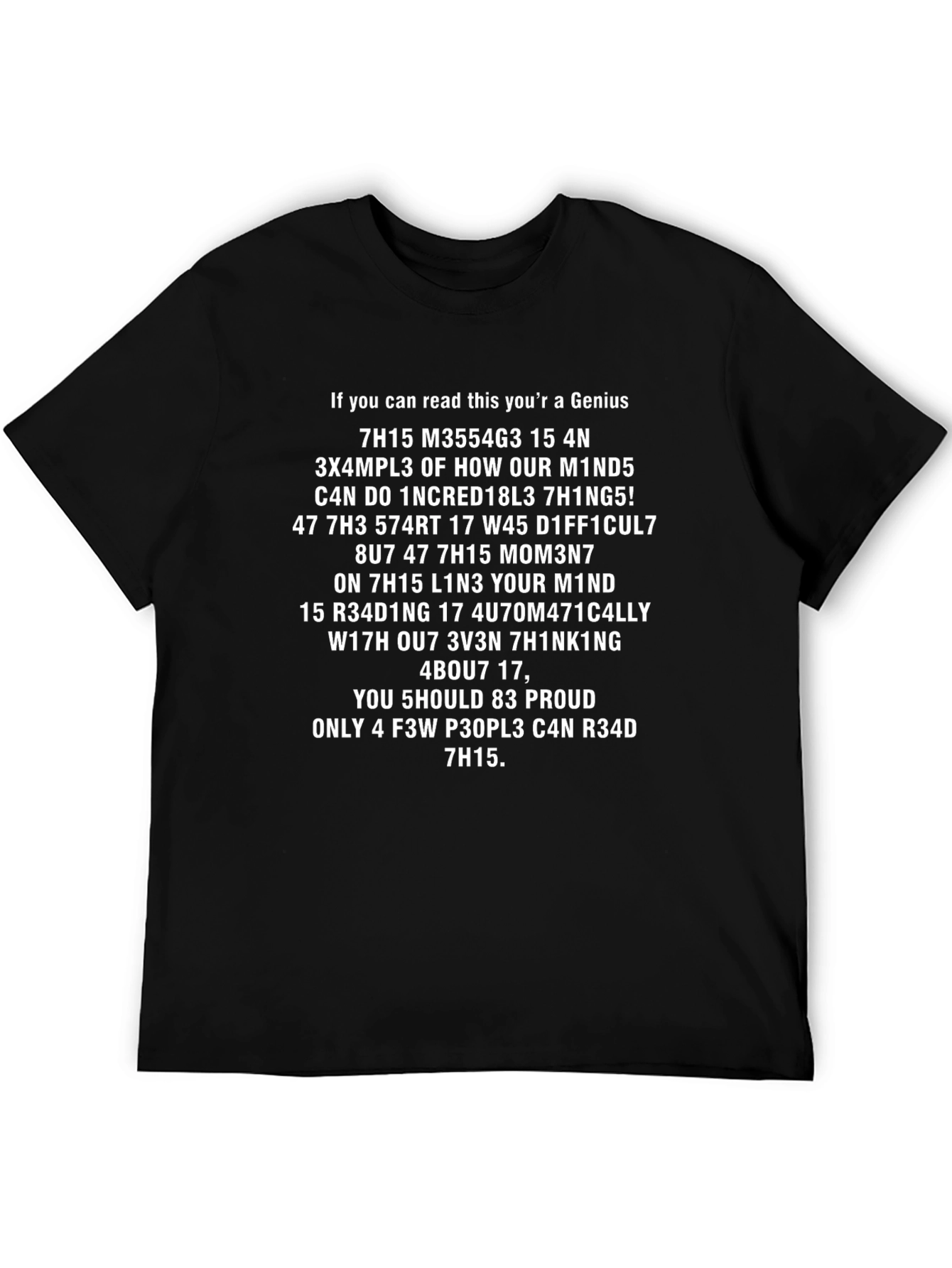 Genius Brain Teaser T-Shirt - Funny Optical Illusion Tee