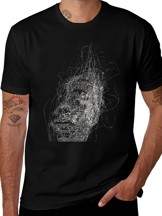 Abstract Black T-Shirt