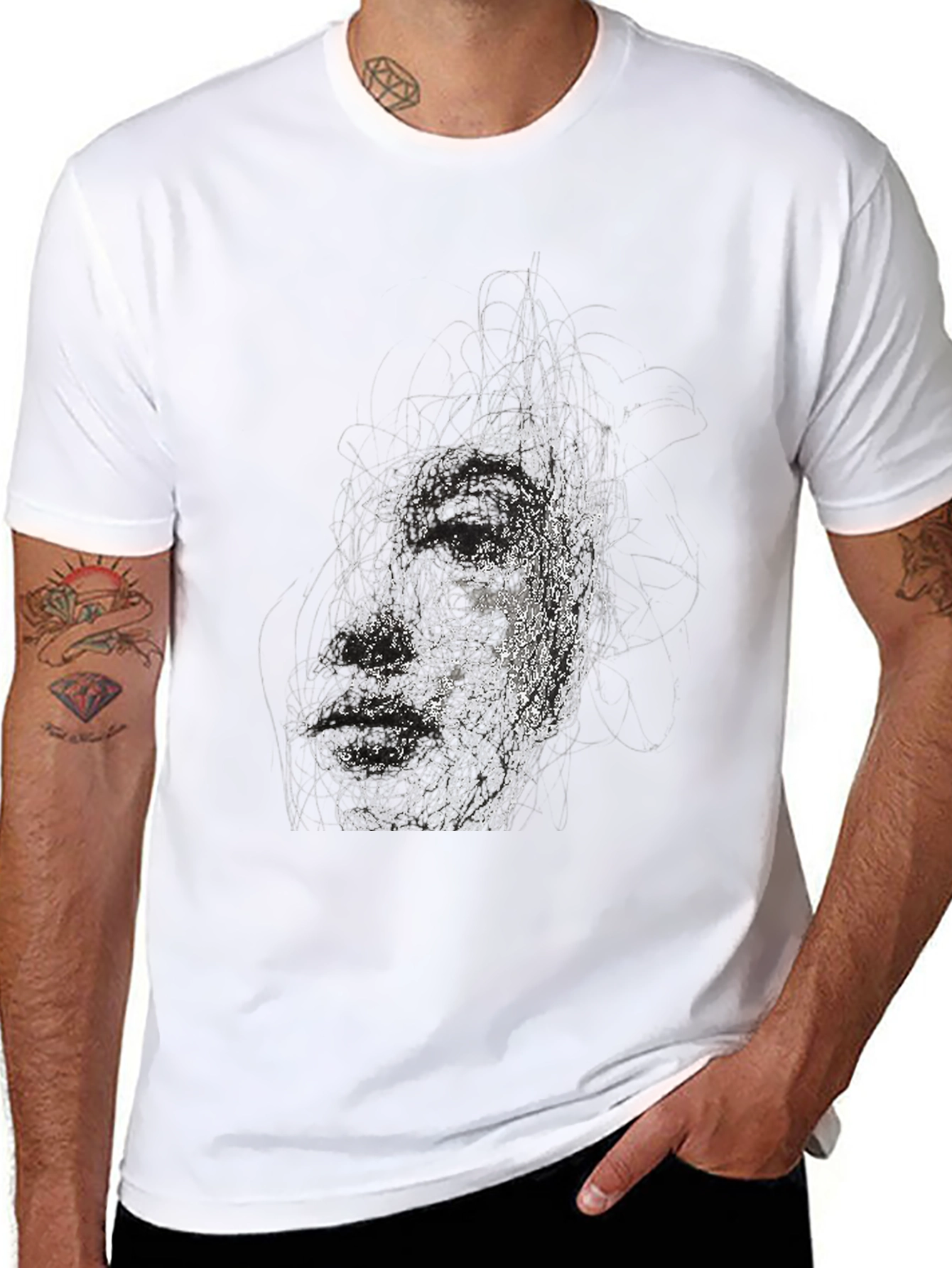 Abstract Black T-Shirt
