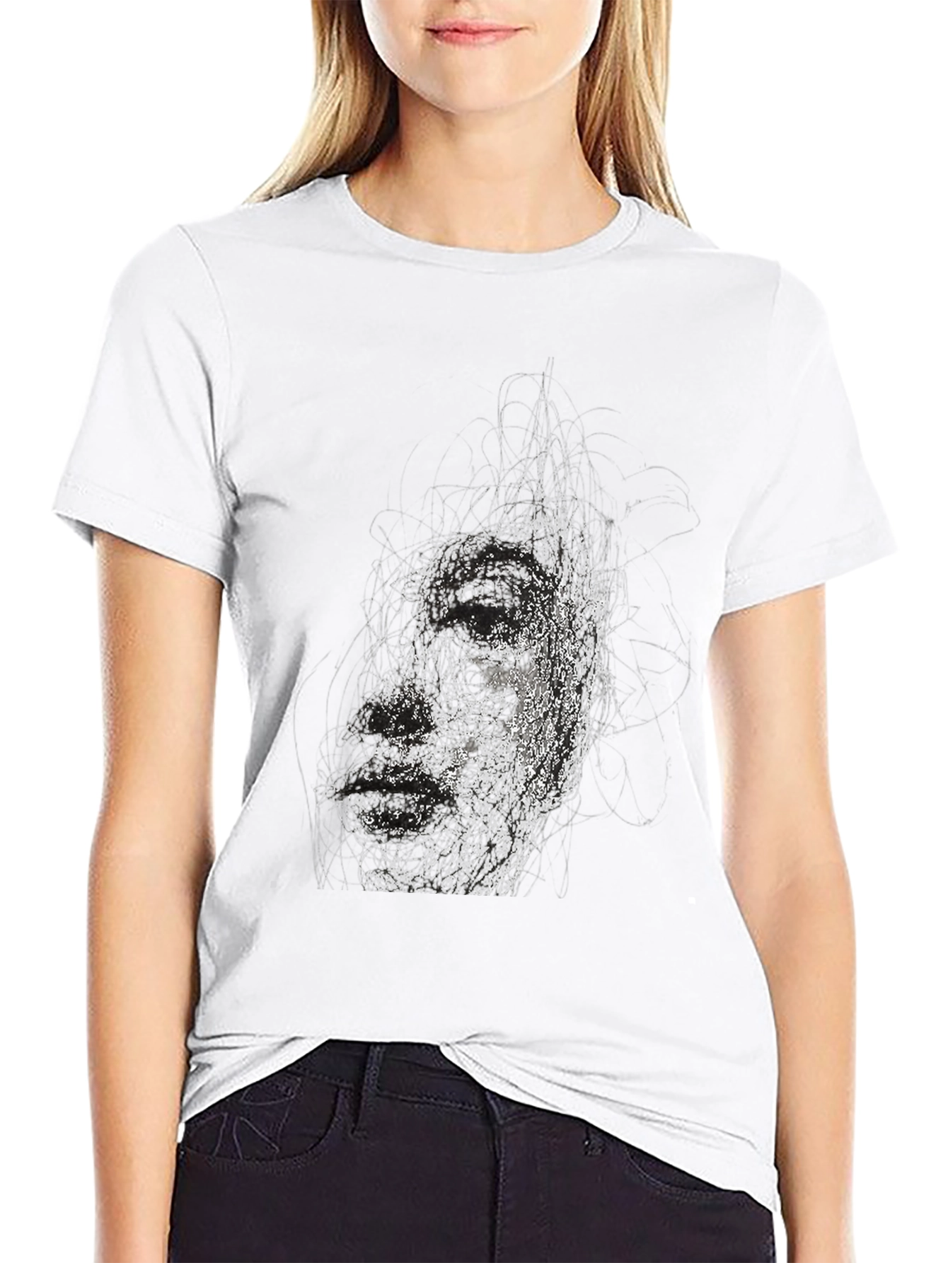Abstract Black T-Shirt