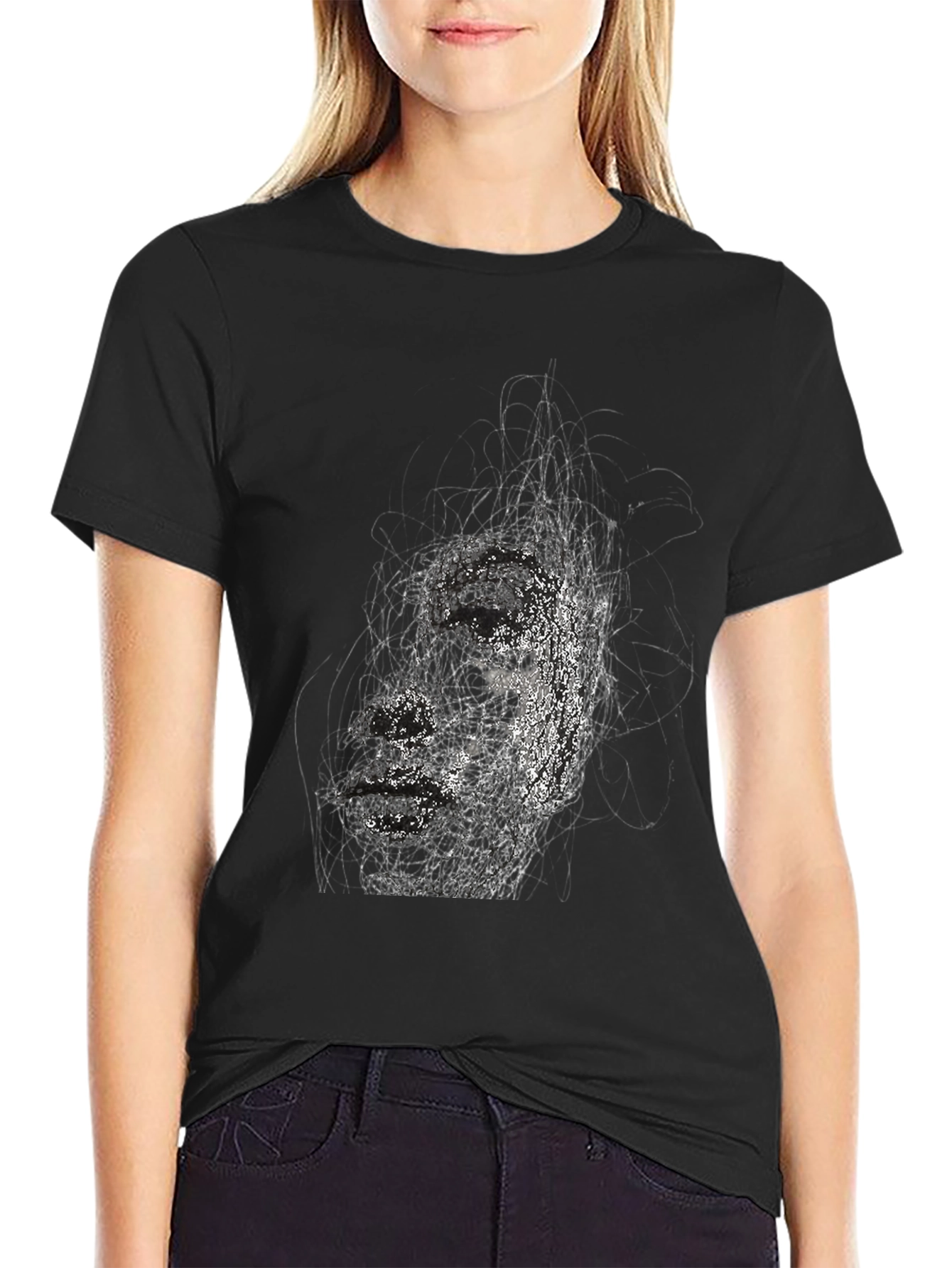 Abstract Black T-Shirt