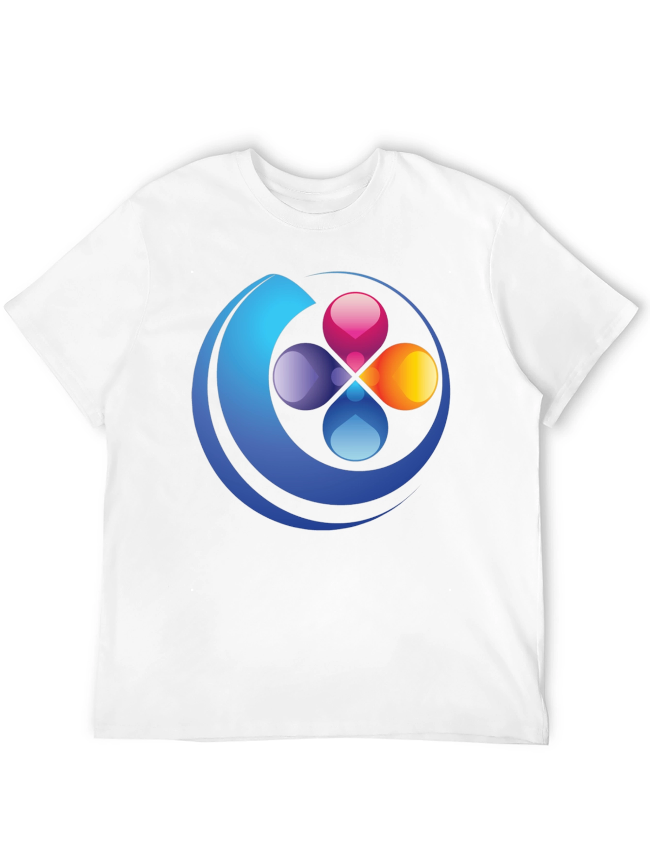 Abstract Circle Graphic Black T-Shirt