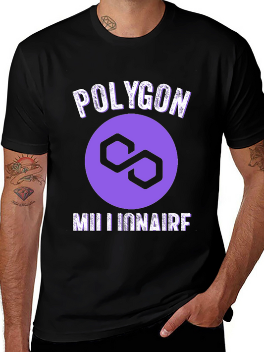Polygon Millionaire Graphic Tee - Crypto HODL