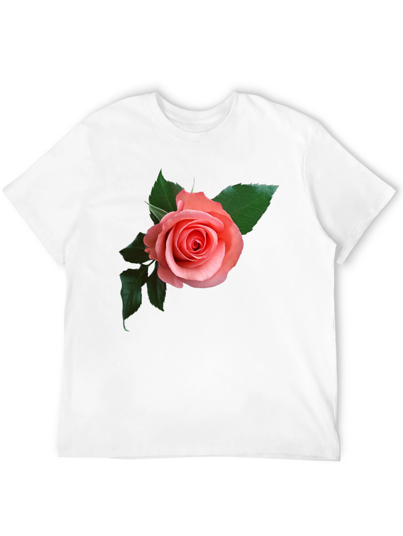 Rose Graphic Black T-Shirt - Floral Design
