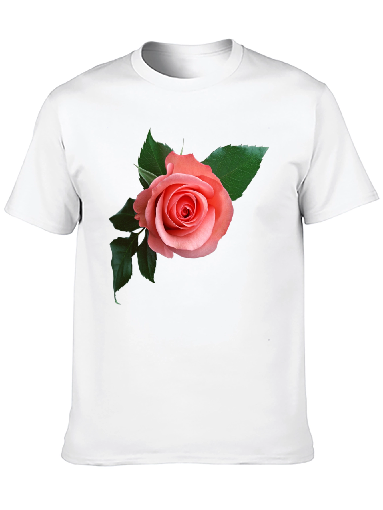 Rose Graphic Black T-Shirt - Floral Design