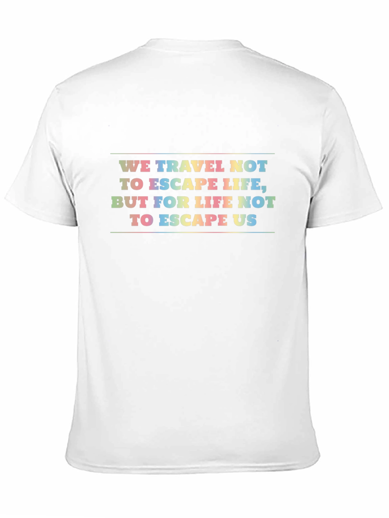Travel Quote Graphic Black T-Shirt
