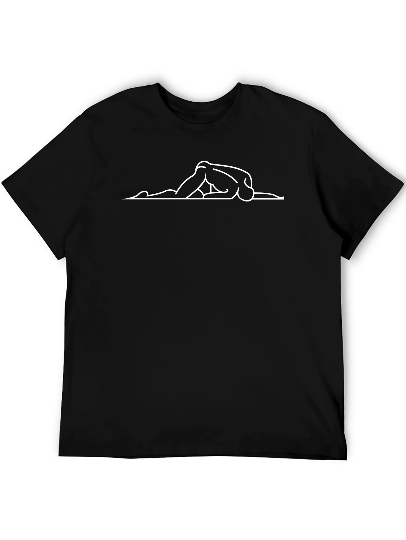 Minimalist Yoga Pose T-Shirt - Black