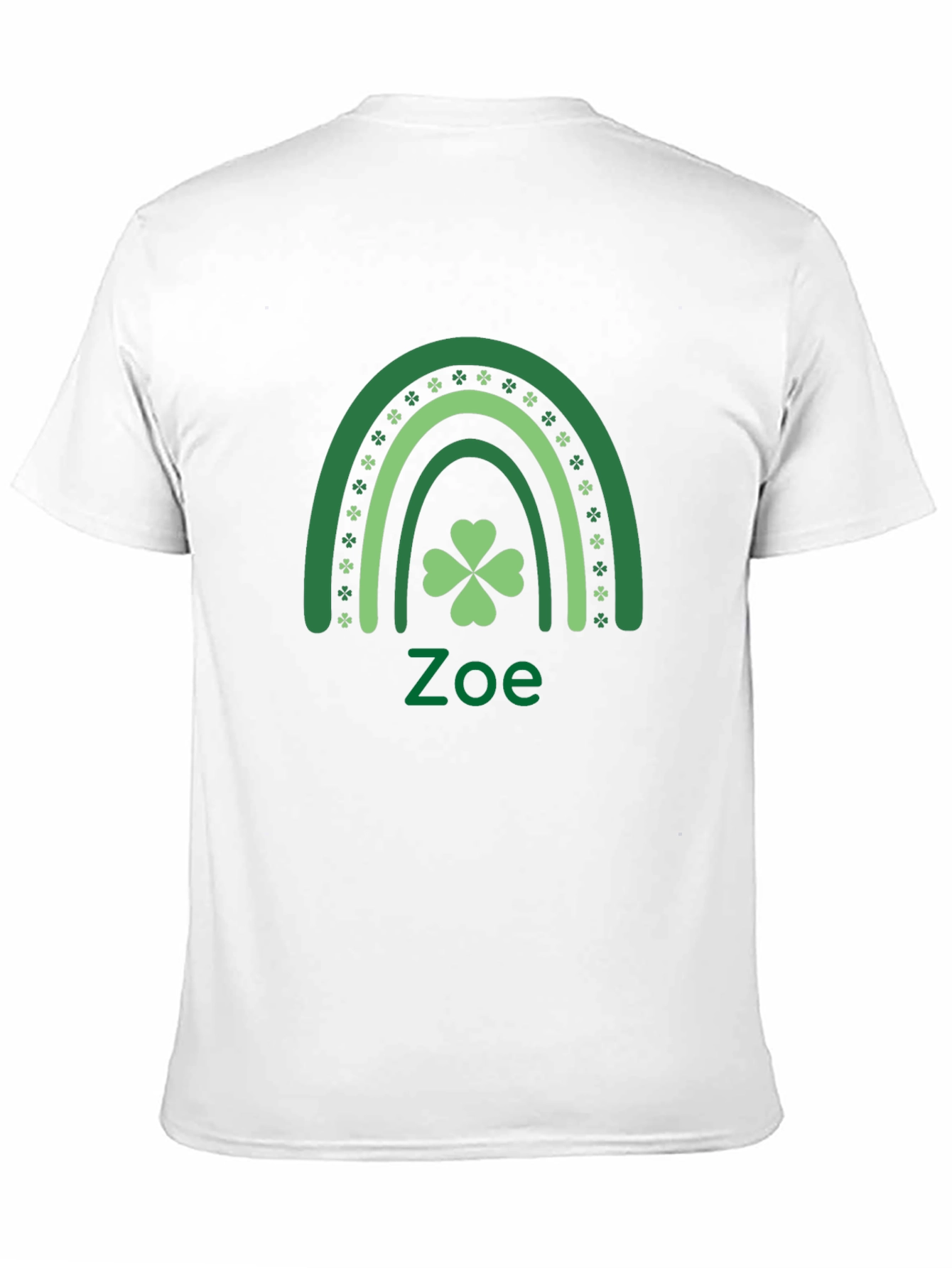 St. Patricks Day Zoe Rainbow Shamrock Tee