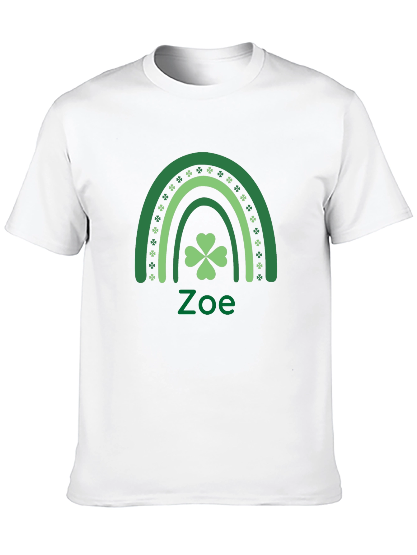 St. Patricks Day Zoe Rainbow Shamrock Tee