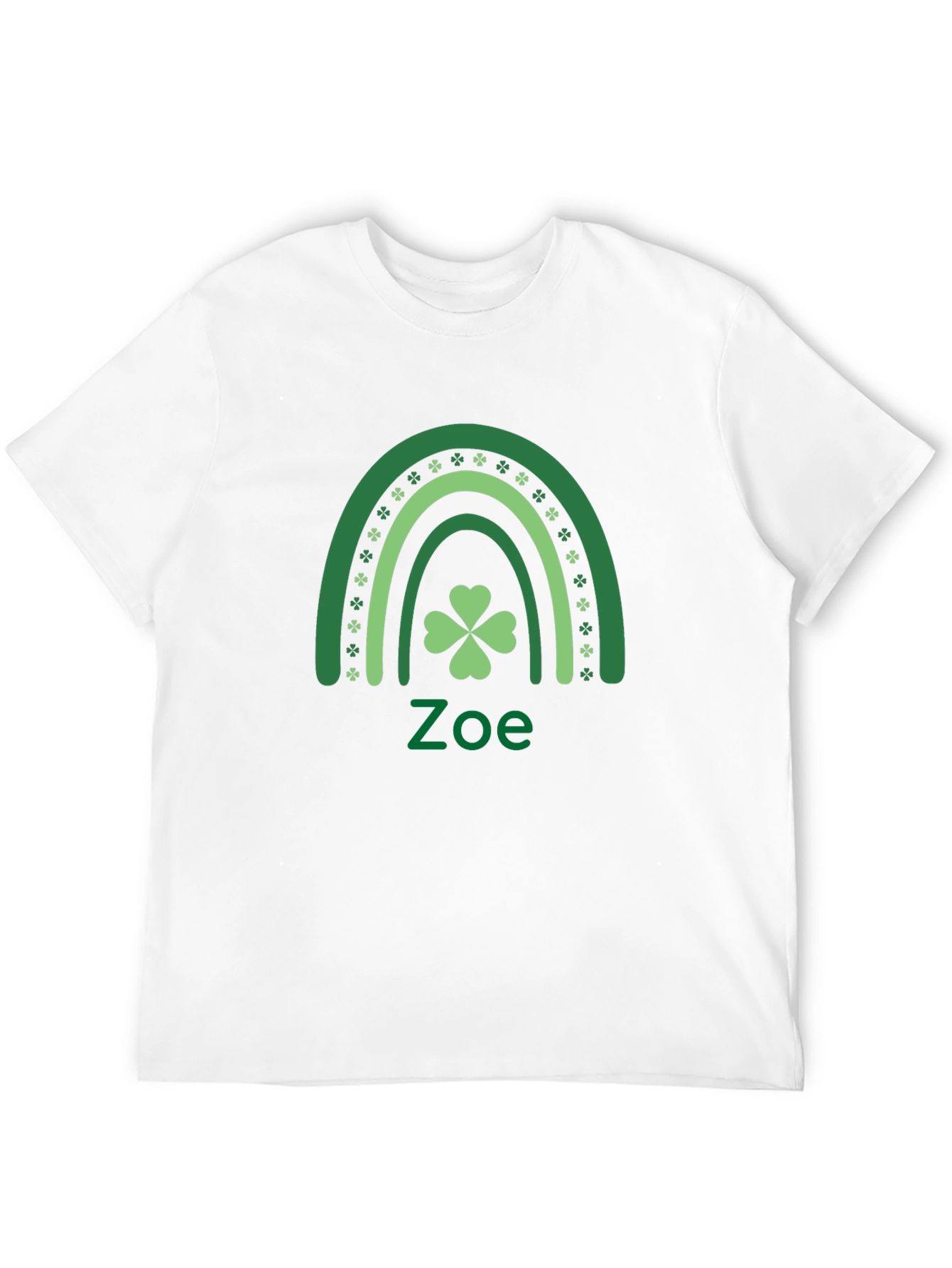 St. Patricks Day Zoe Rainbow Shamrock Tee