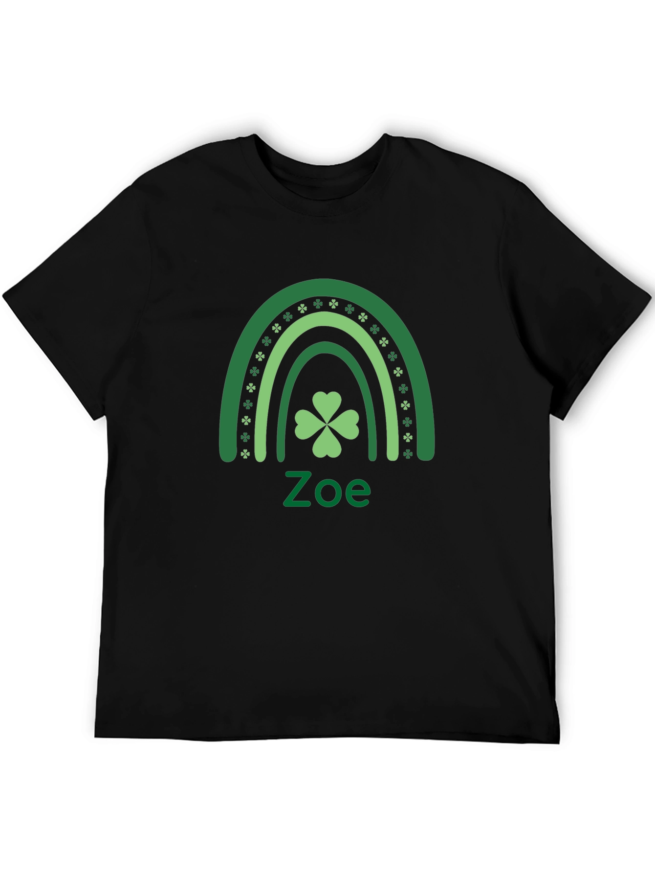 St. Patricks Day Zoe Rainbow Shamrock Tee