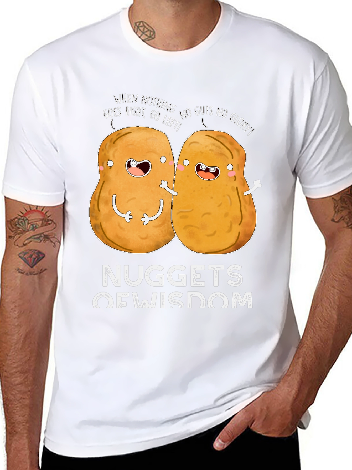 Nuggets of Wisdom Funny Graphic T-Shirt