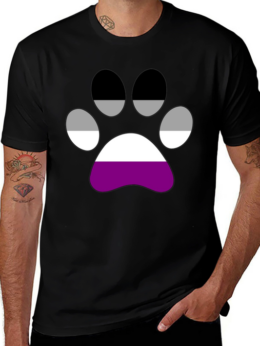 Asexual Pride Paw Print T-Shirt