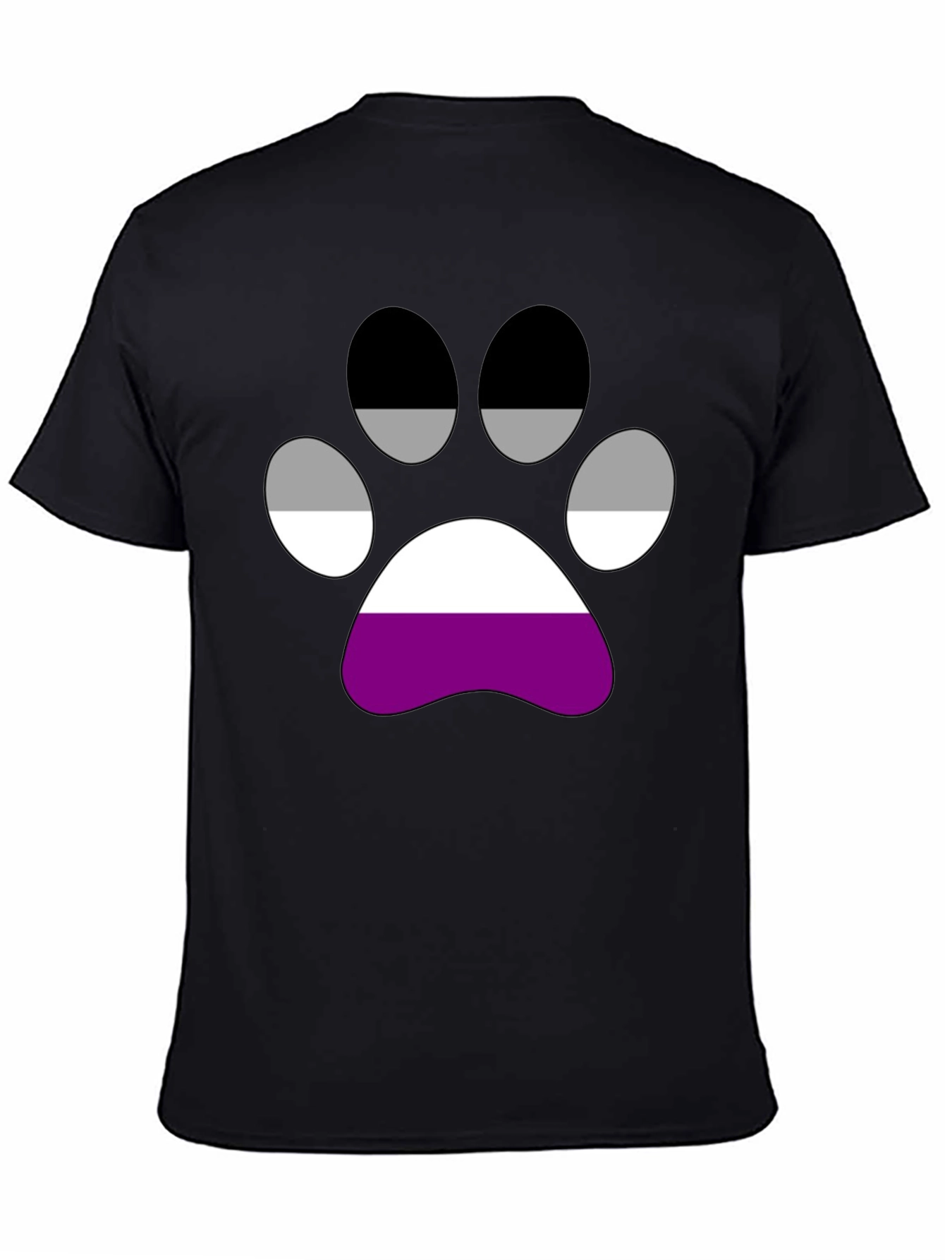 Asexual Pride Paw Print T-Shirt