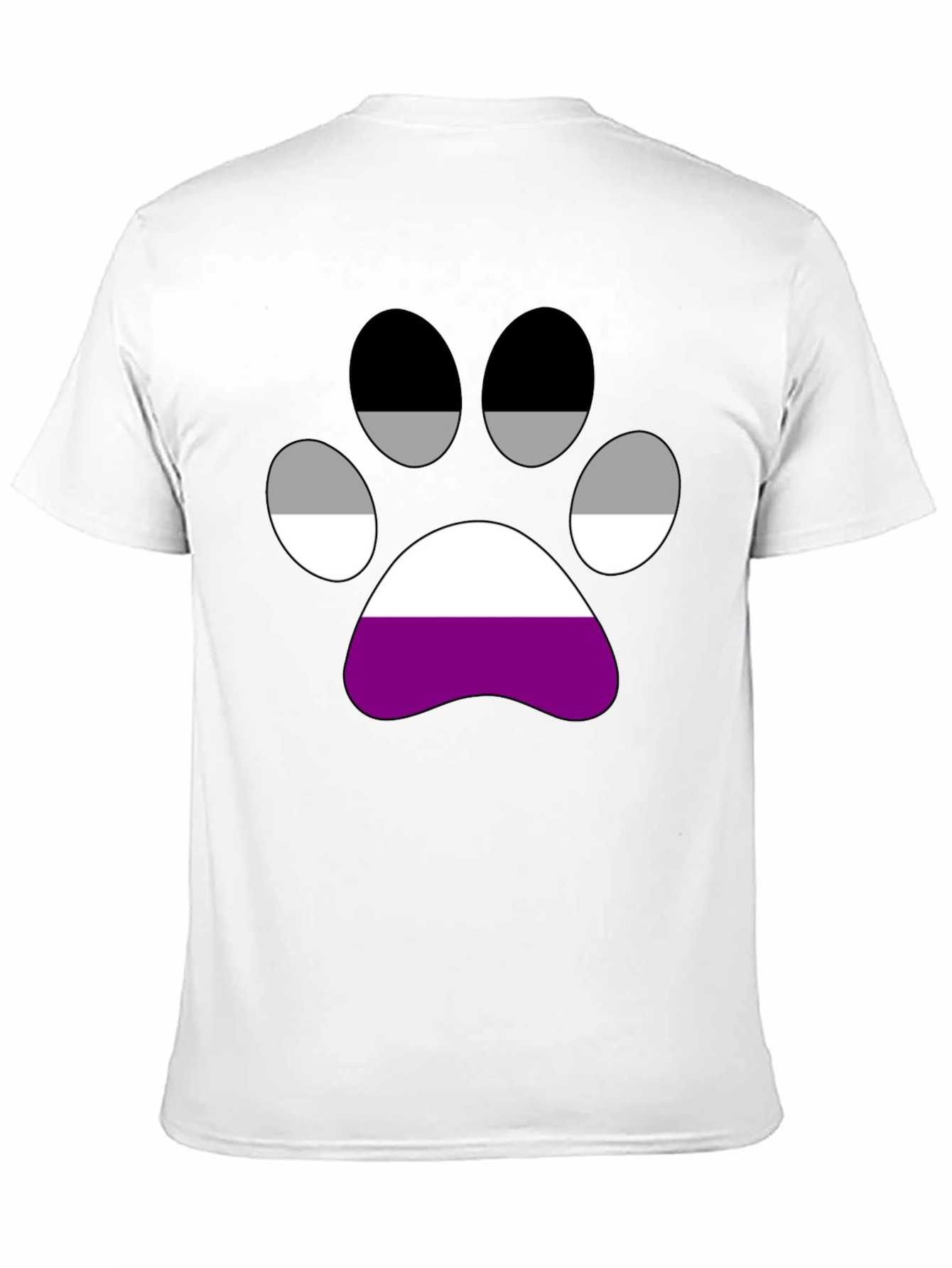 Asexual Pride Paw Print T-Shirt