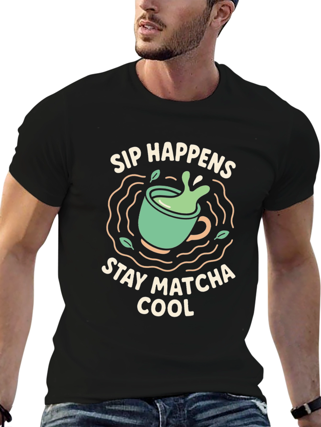 Sip Happens Stay Matcha Cool T-Shirt