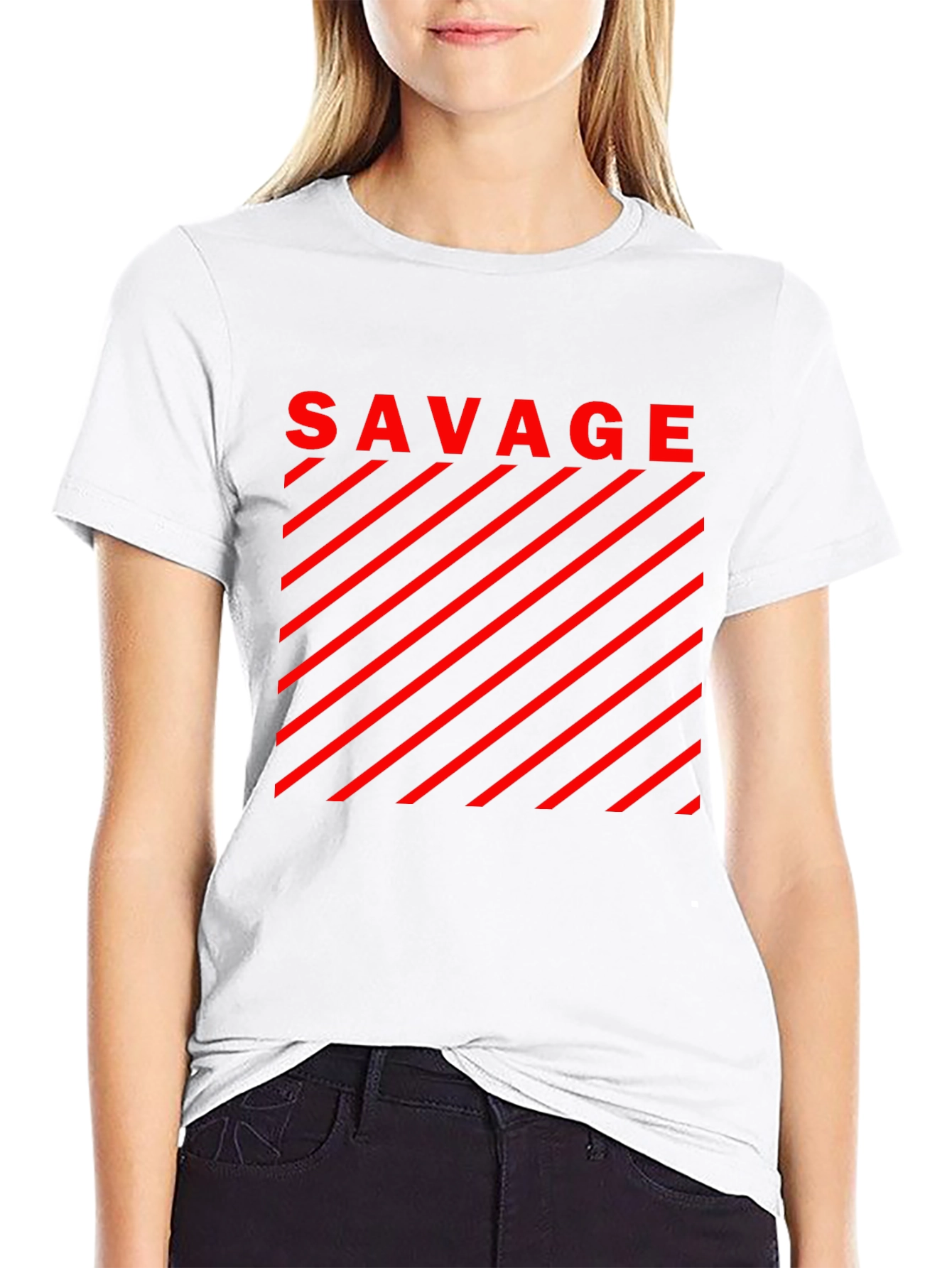 Savage Graphic T-Shirt - Bold Red Design