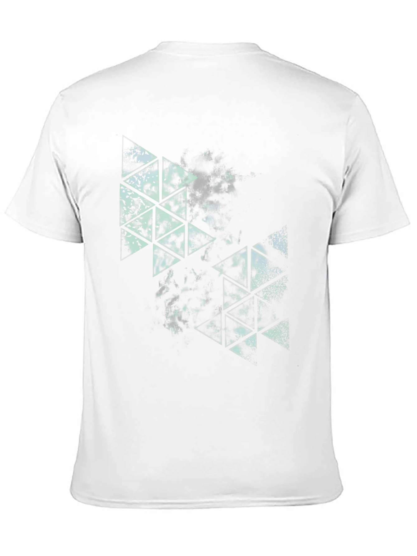 Abstract Triangle Graphic Black Tee