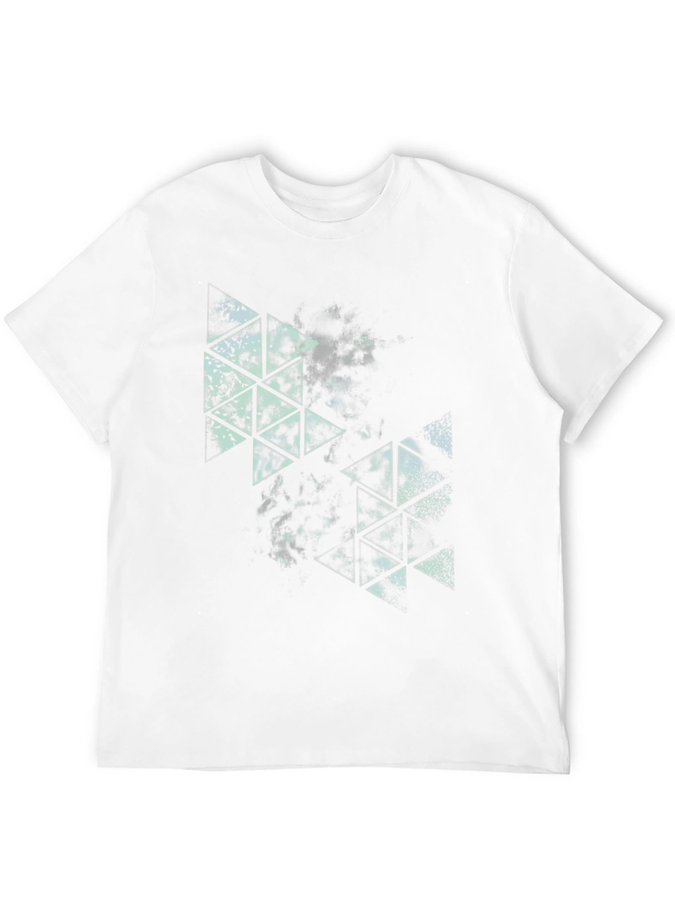 Abstract Triangle Graphic Black Tee