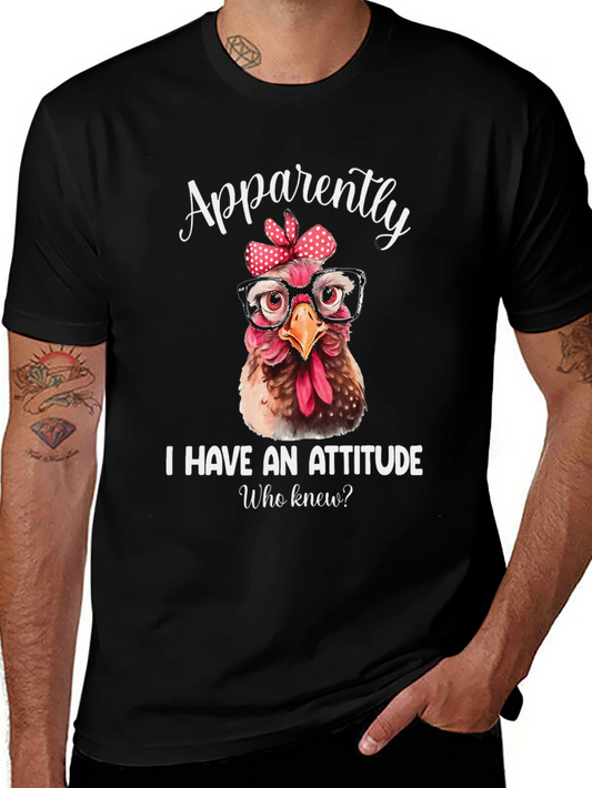 Funny Chicken Attitude Graphic Tee