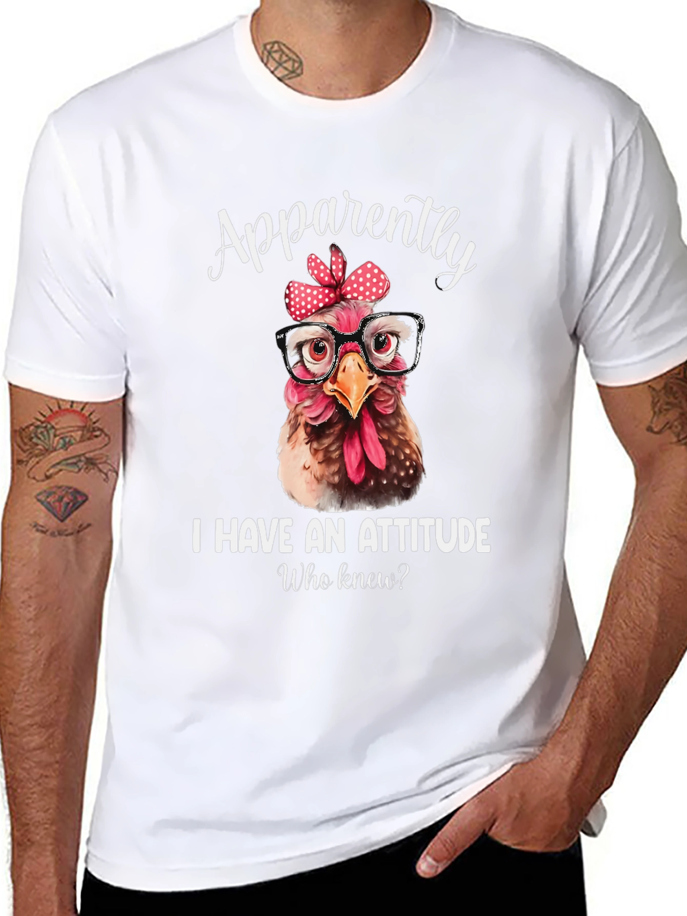 Funny Chicken Attitude Graphic Tee