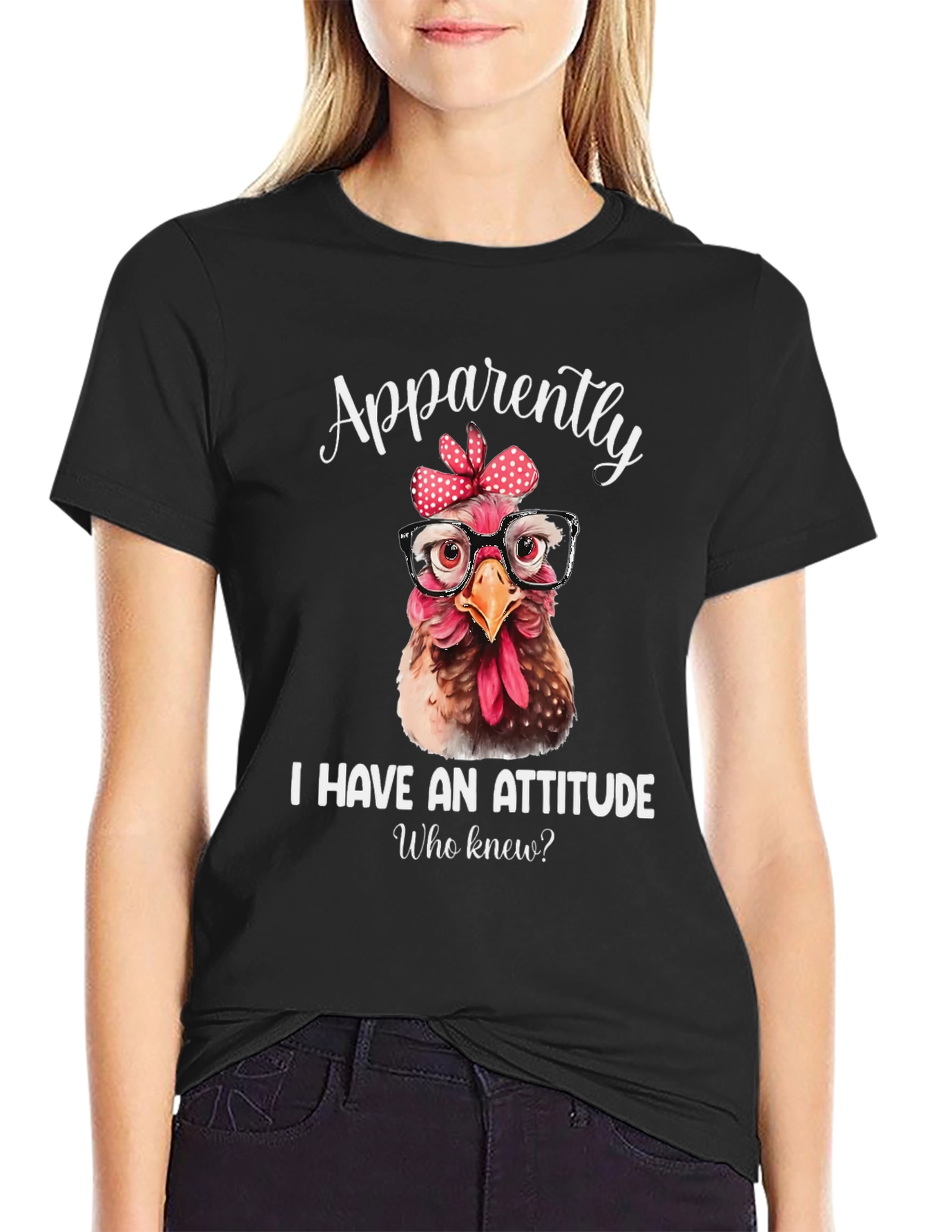 Funny Chicken Attitude Graphic Tee