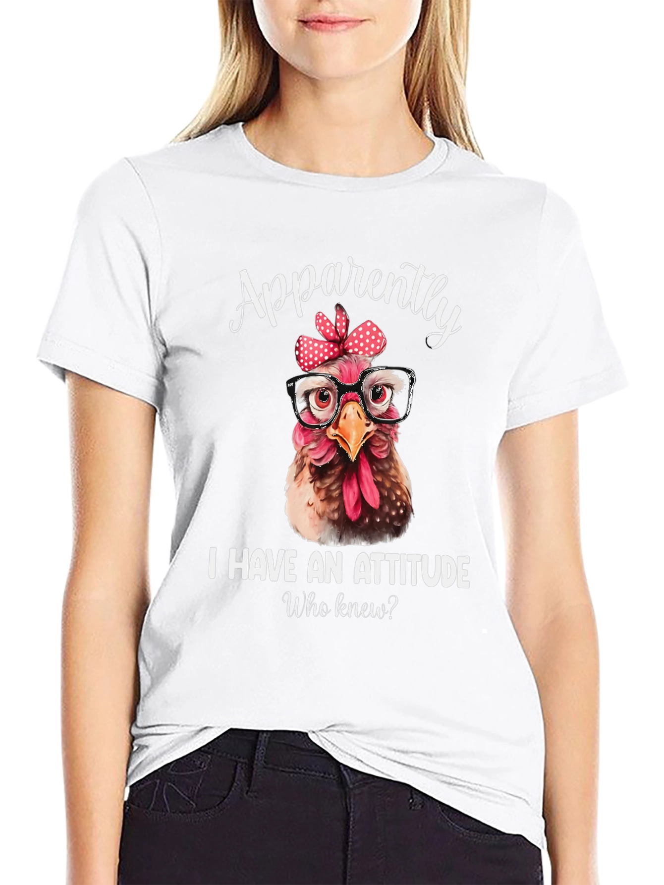 Funny Chicken Attitude Graphic Tee