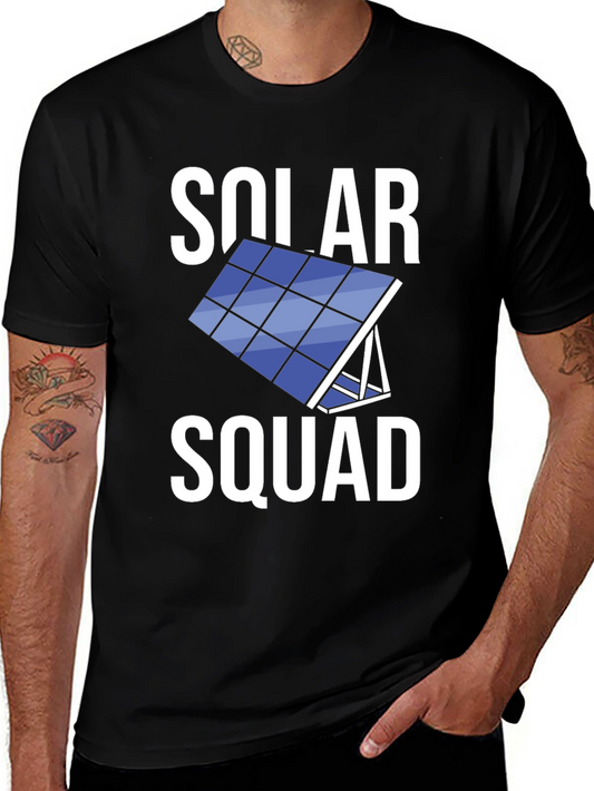 Solar Squad Graphic Tee - Black Crew Neck
