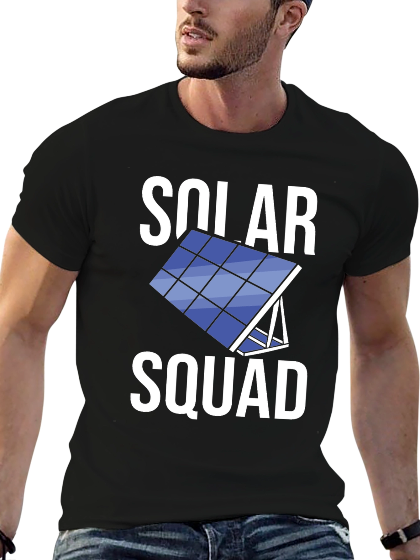 Solar Squad Graphic Tee - Black Crew Neck
