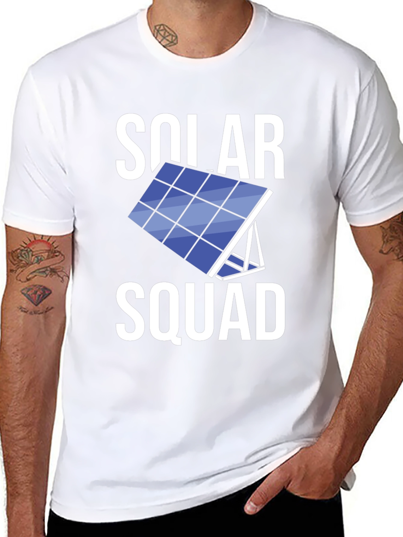 Solar Squad Graphic Tee - Black Crew Neck