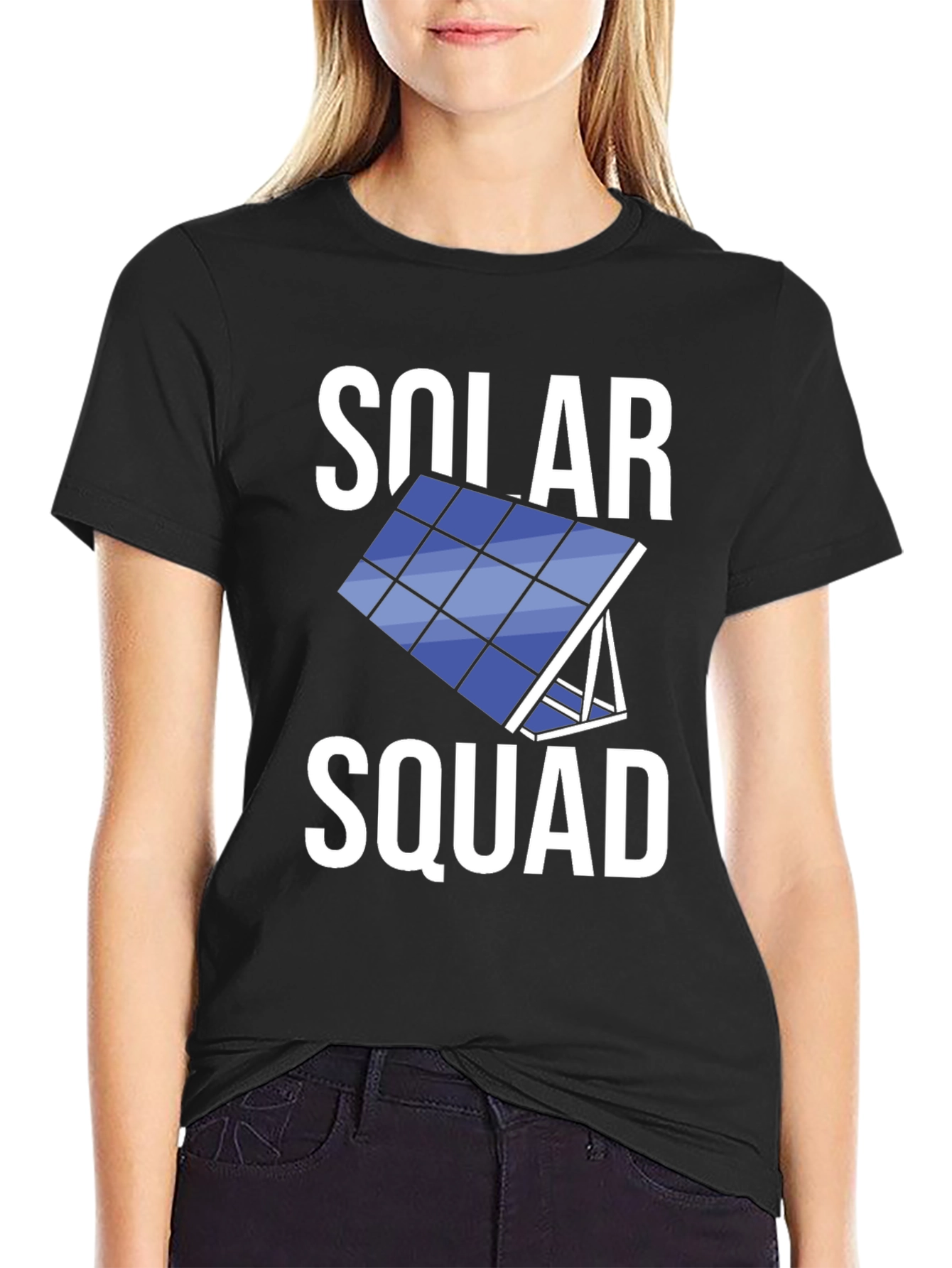 Solar Squad Graphic Tee - Black Crew Neck