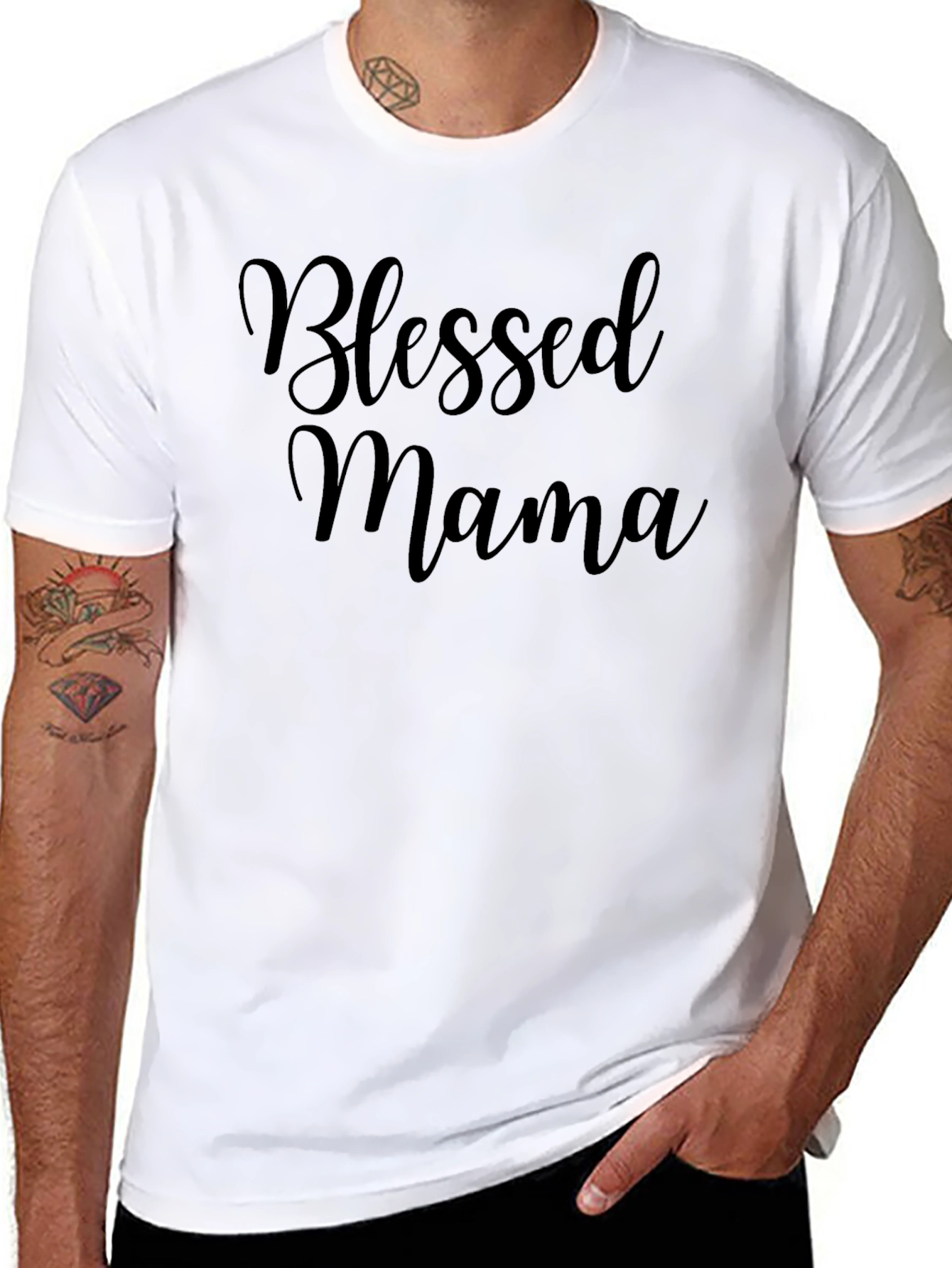 Blessed Mama Black T-Shirt