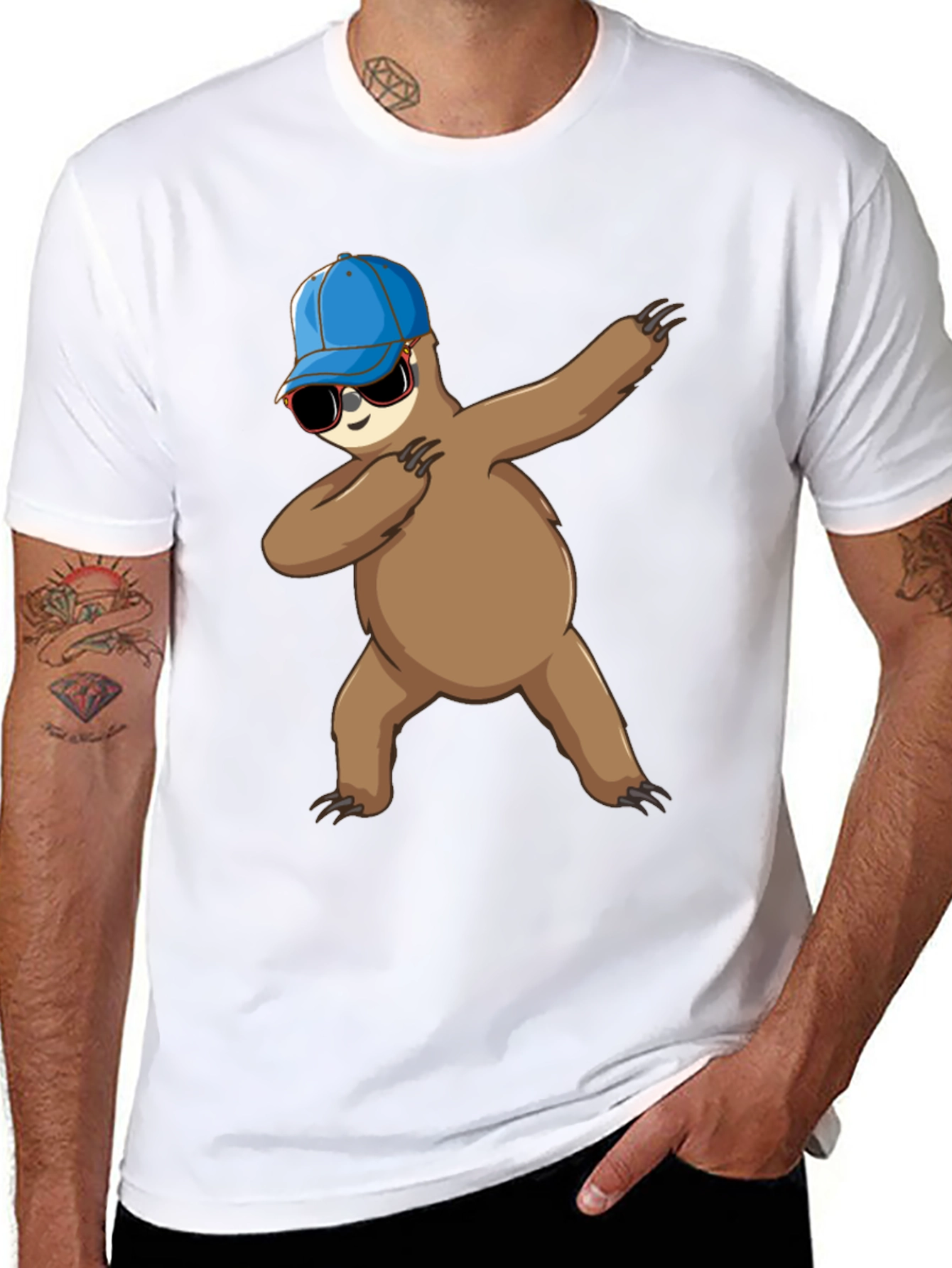 Dabbing Sloth Graphic Tee