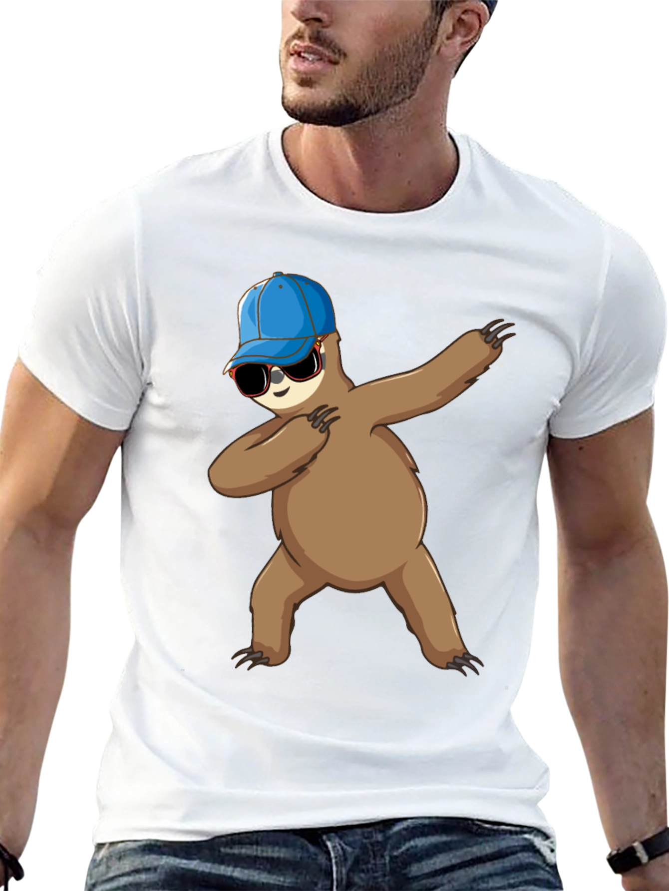 Dabbing Sloth Graphic Tee