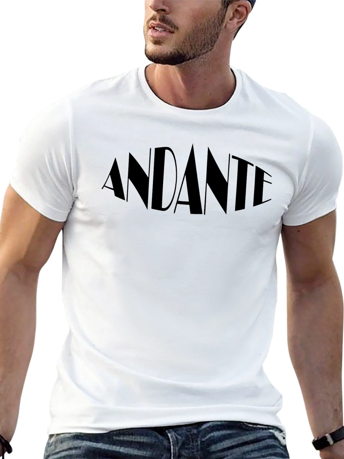 Andante Graphic Print T-Shirt - Black