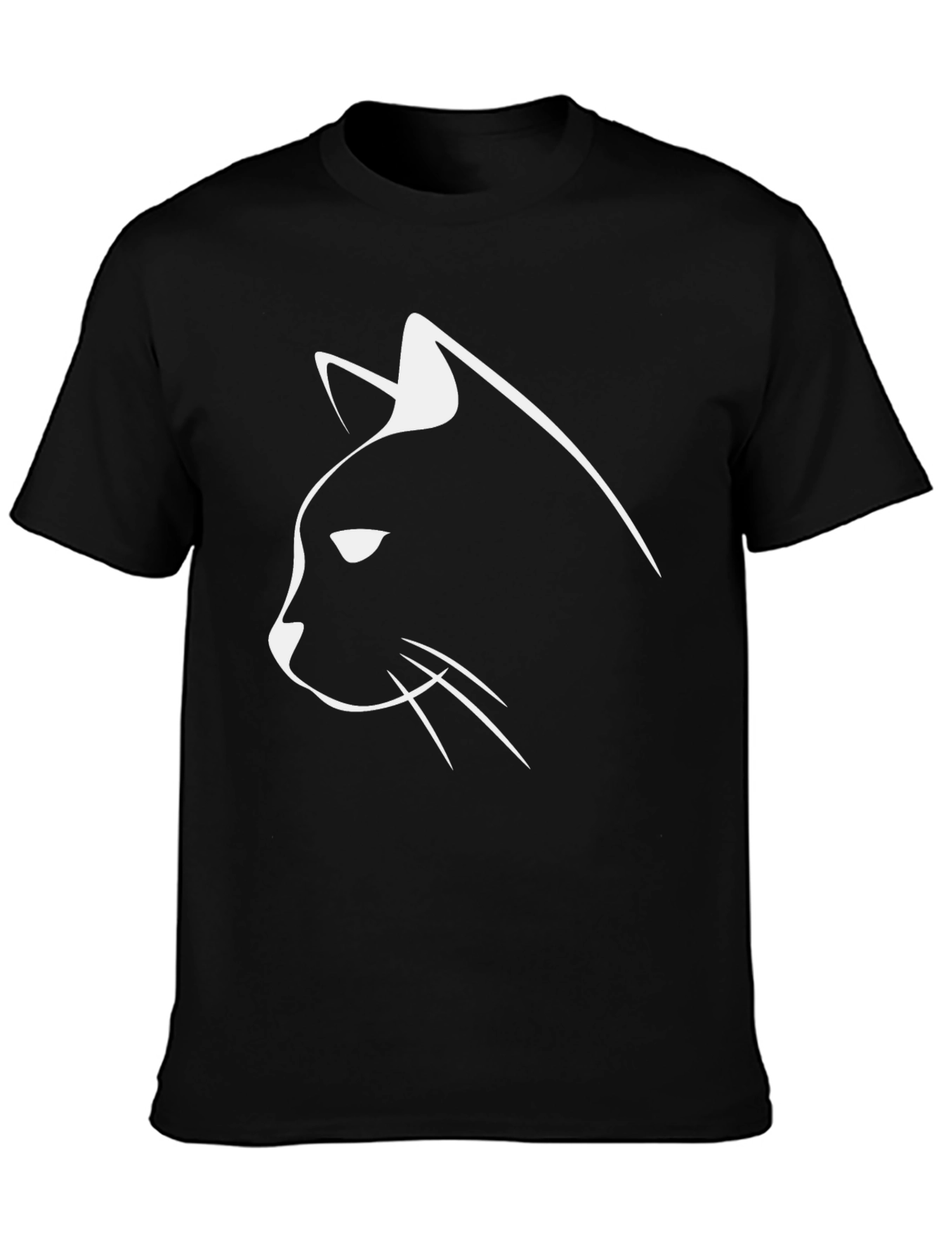 Cool Cat Silhouette Black T-Shirt