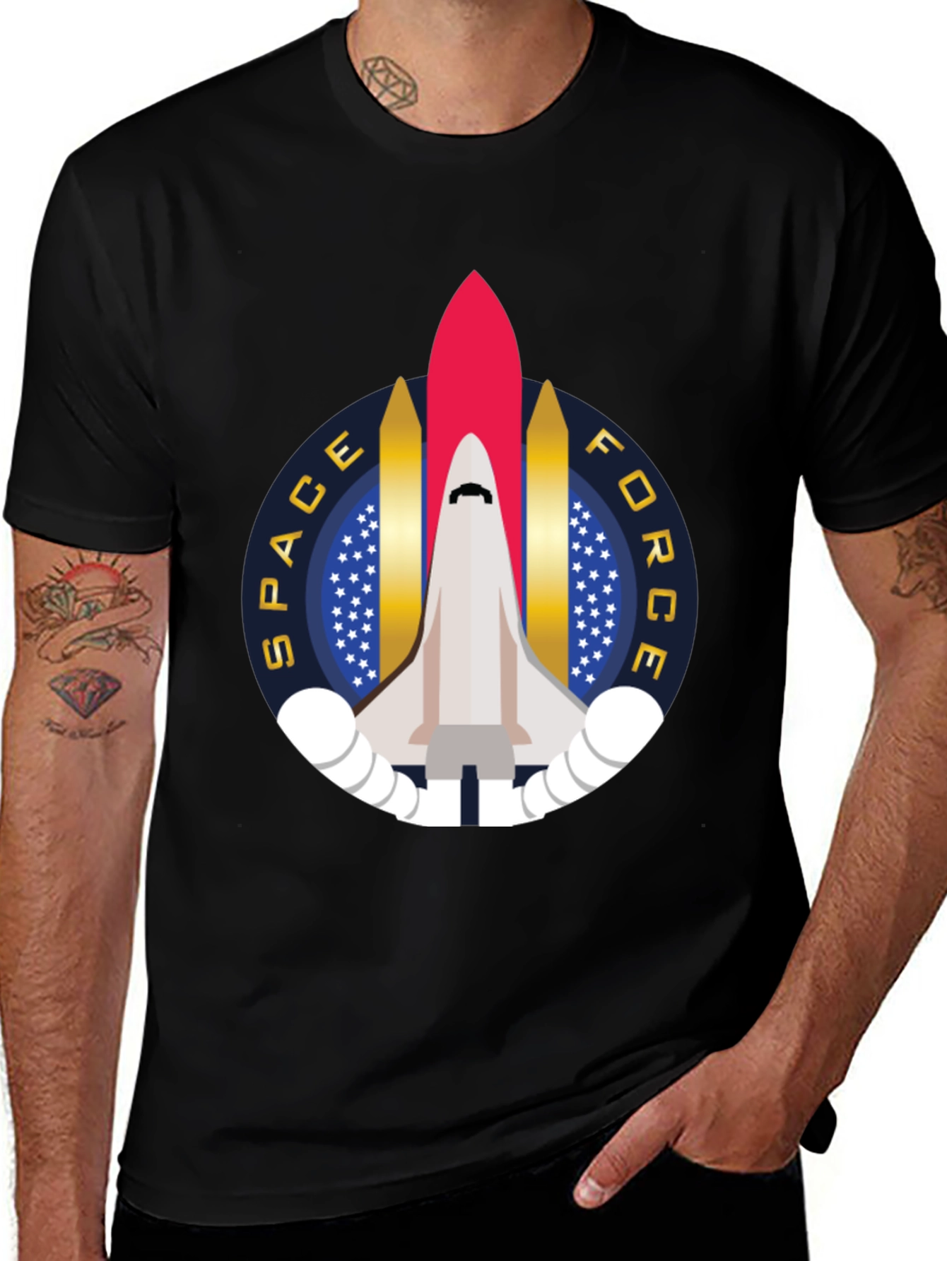 Space Force Rocket Graphic T-Shirt