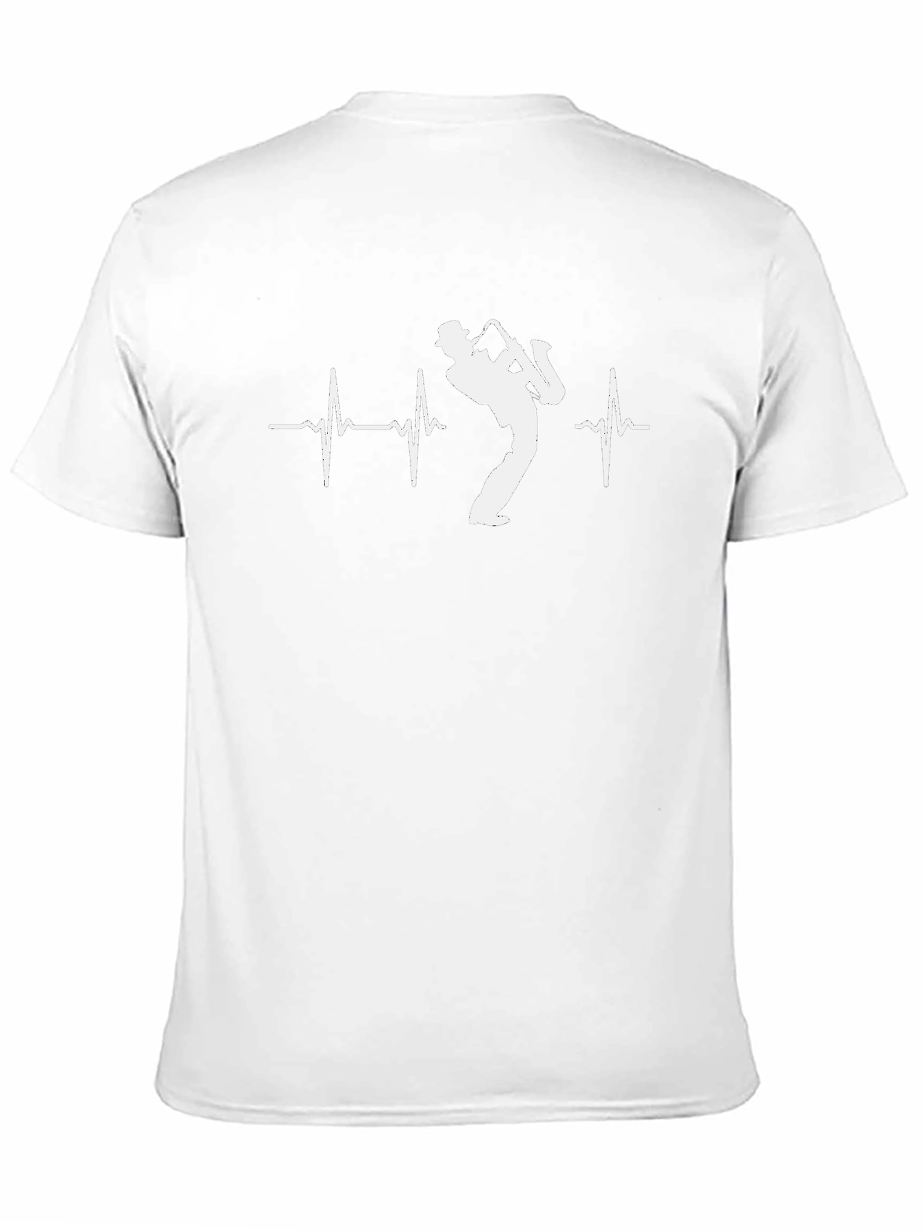 Saxophone Heartbeat T-Shirt - Musical Rhythm Tee