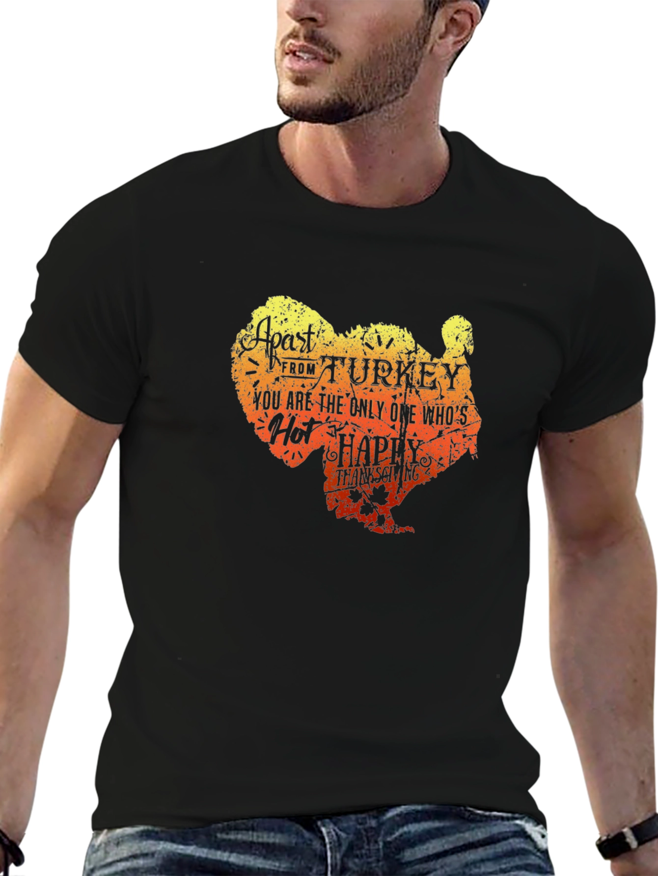 Funny Thanksgiving Turkey Graphic T-Shirt