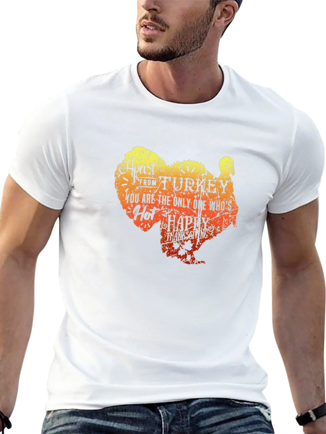 Funny Thanksgiving Turkey Graphic T-Shirt