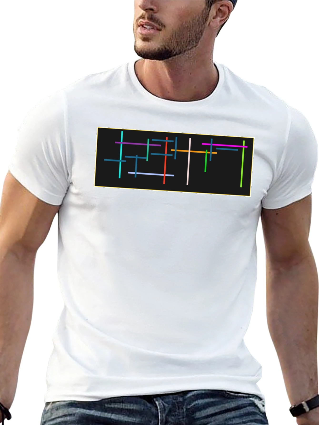 Abstract Lines Graphic Tee - Modern Art T-Shirt